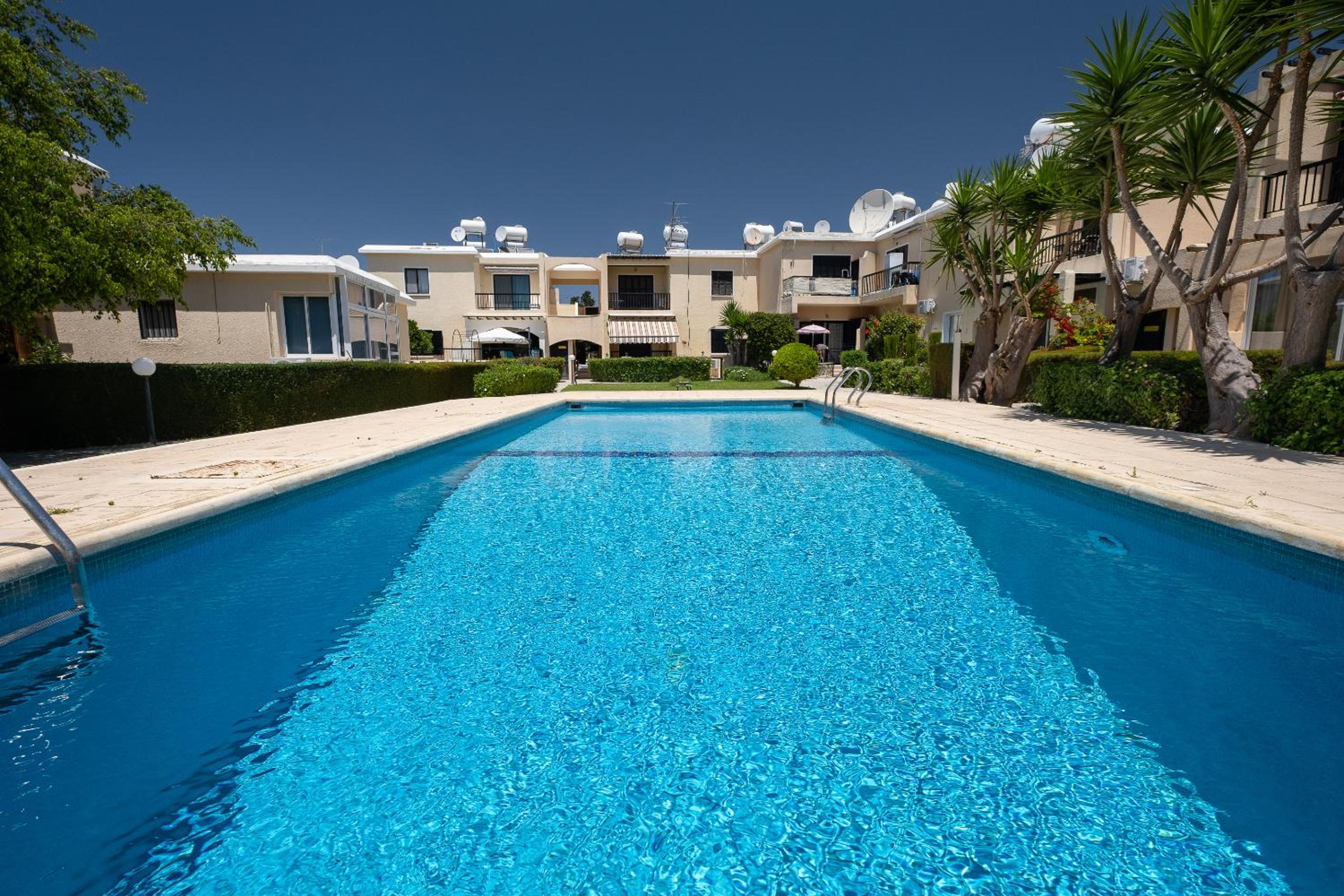 Dalia 2 Bedroom Apartment with Pool & Garden, Parking, Walk to Beach, Gated Complex