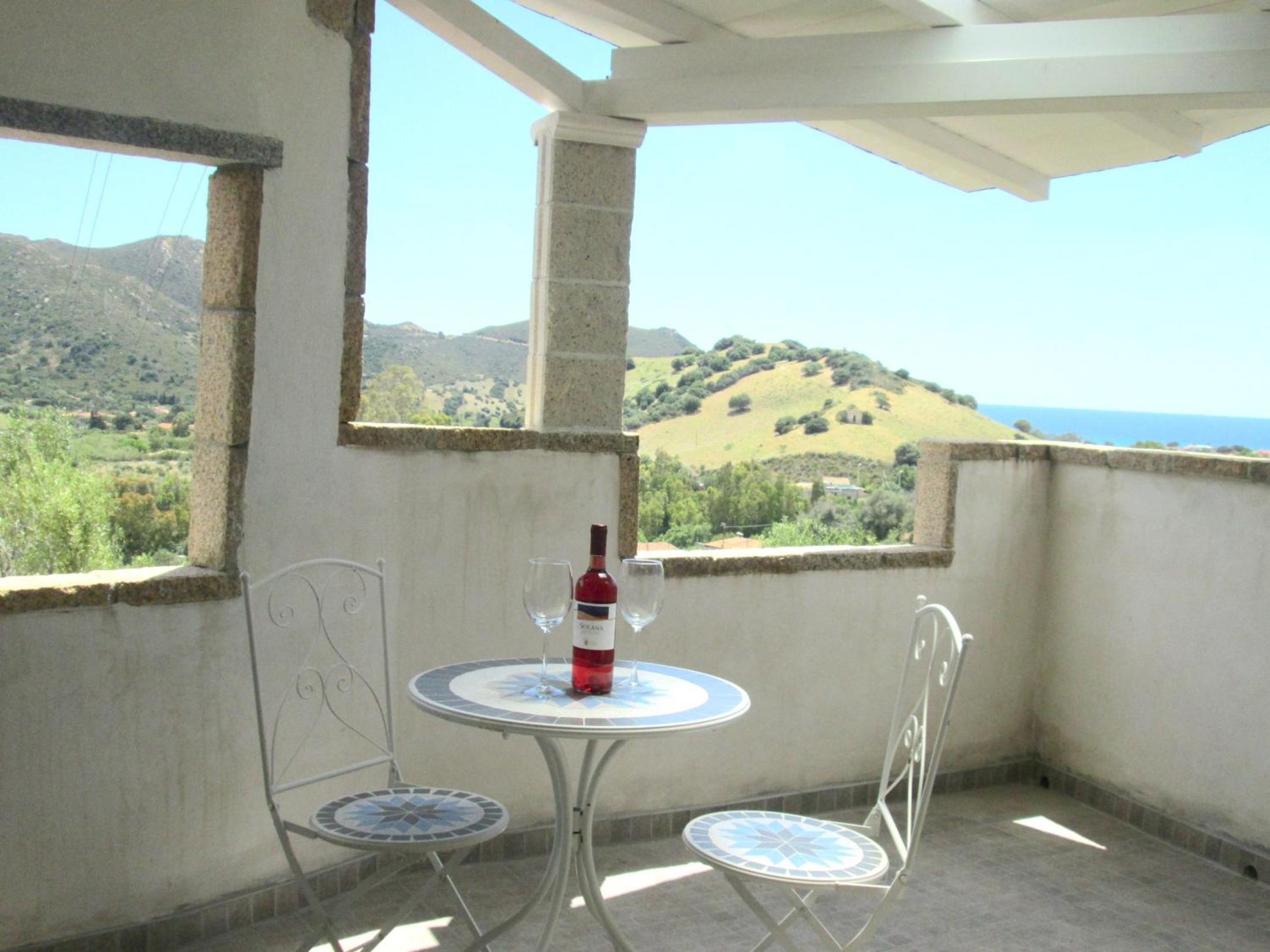 Sardinia Yellow House view 2