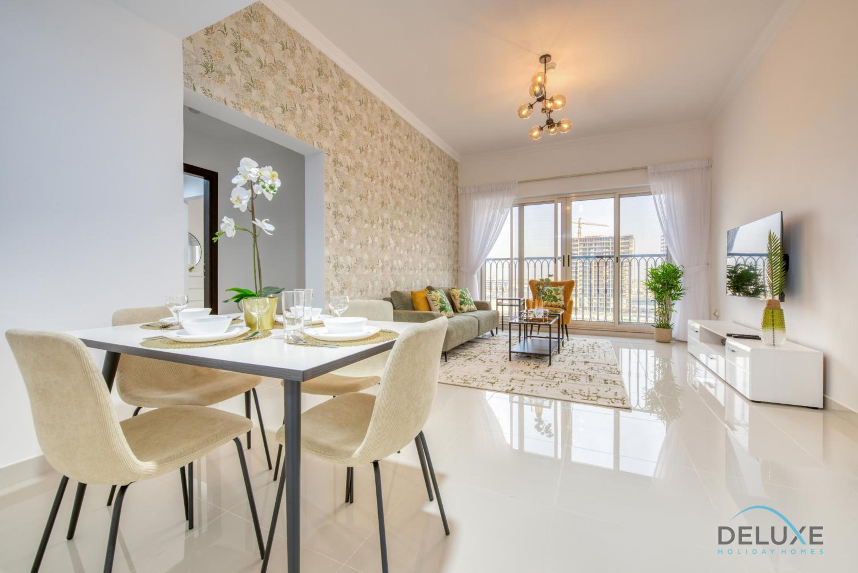Sunny 1BR at Canal Residences West Dubai Sports City by Deluxe Holiday Homes