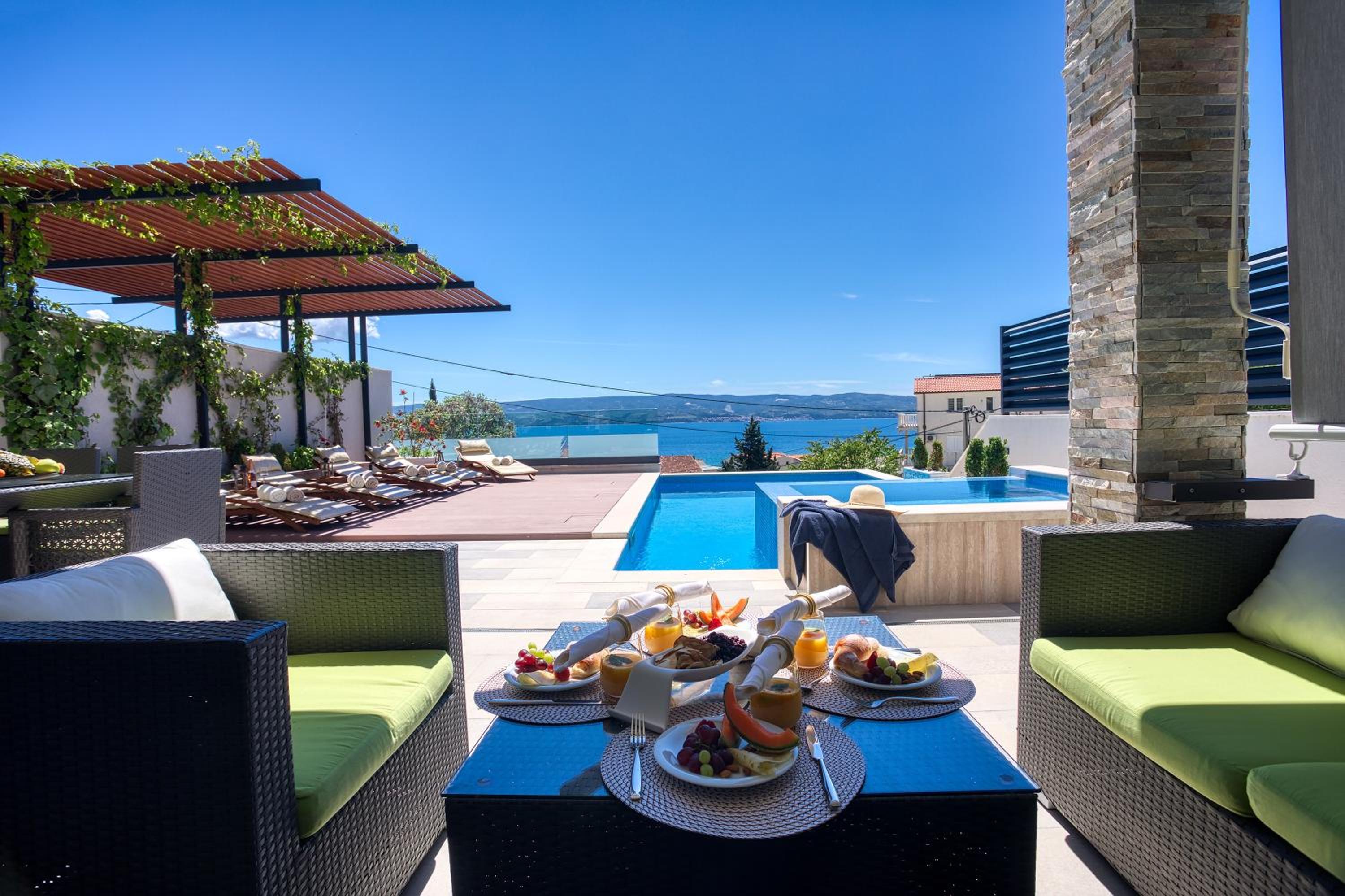 LUXURY VILLA PARADISE 120m from sandy beach, heated pool, billiard, max 12 pax view 2