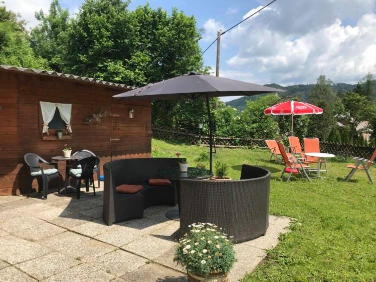 outdoor BBQ area