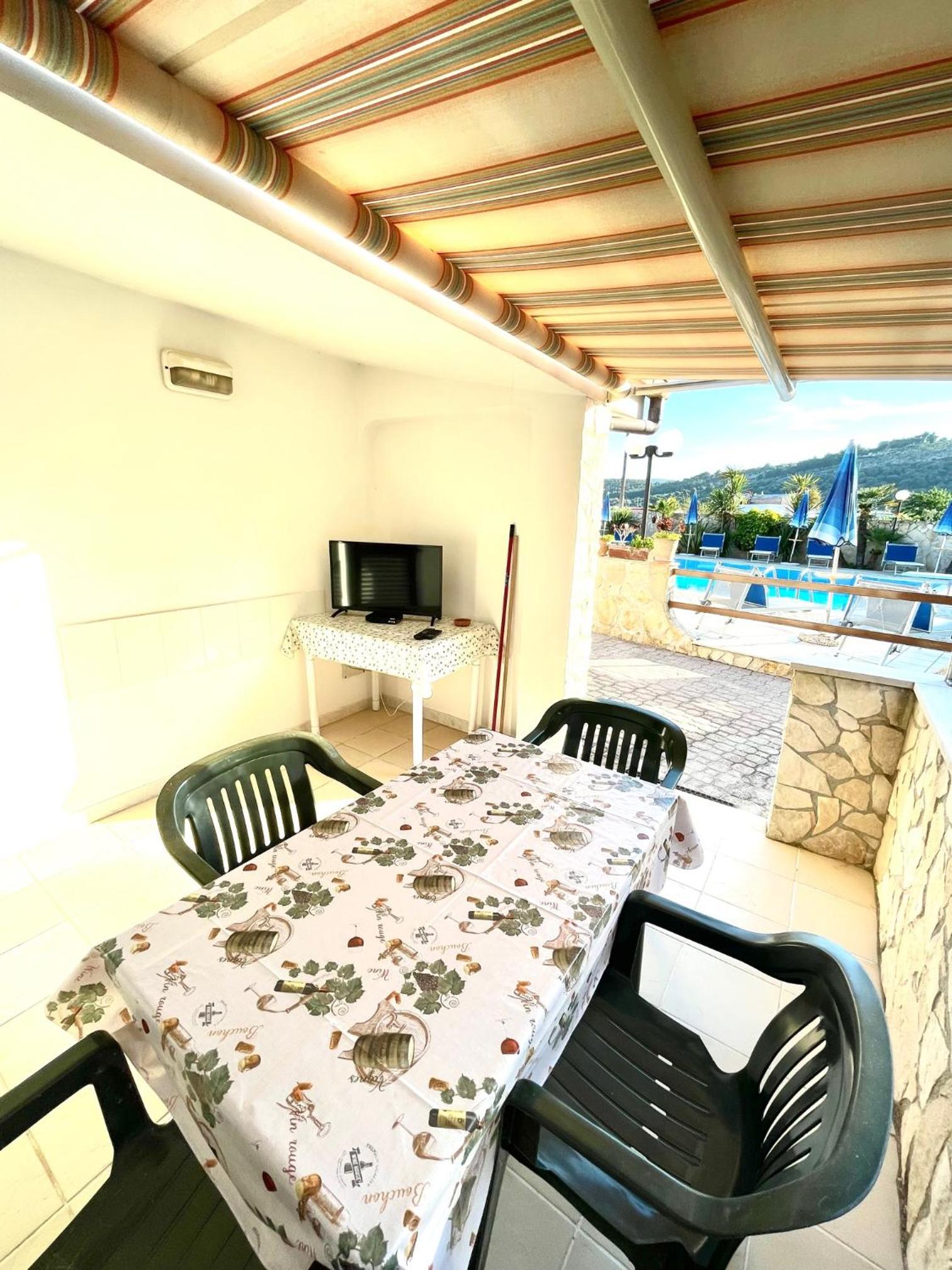 outdoor BBQ area