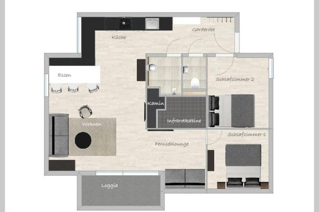 Bergwaldstudio Moderne Ferienwohnung view 2