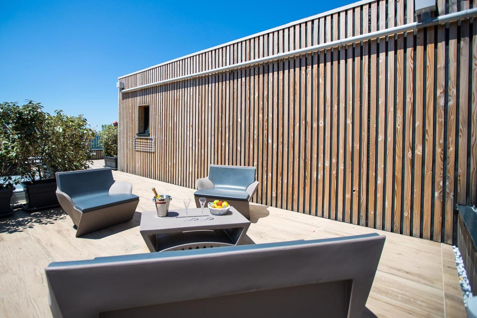 outdoor BBQ area