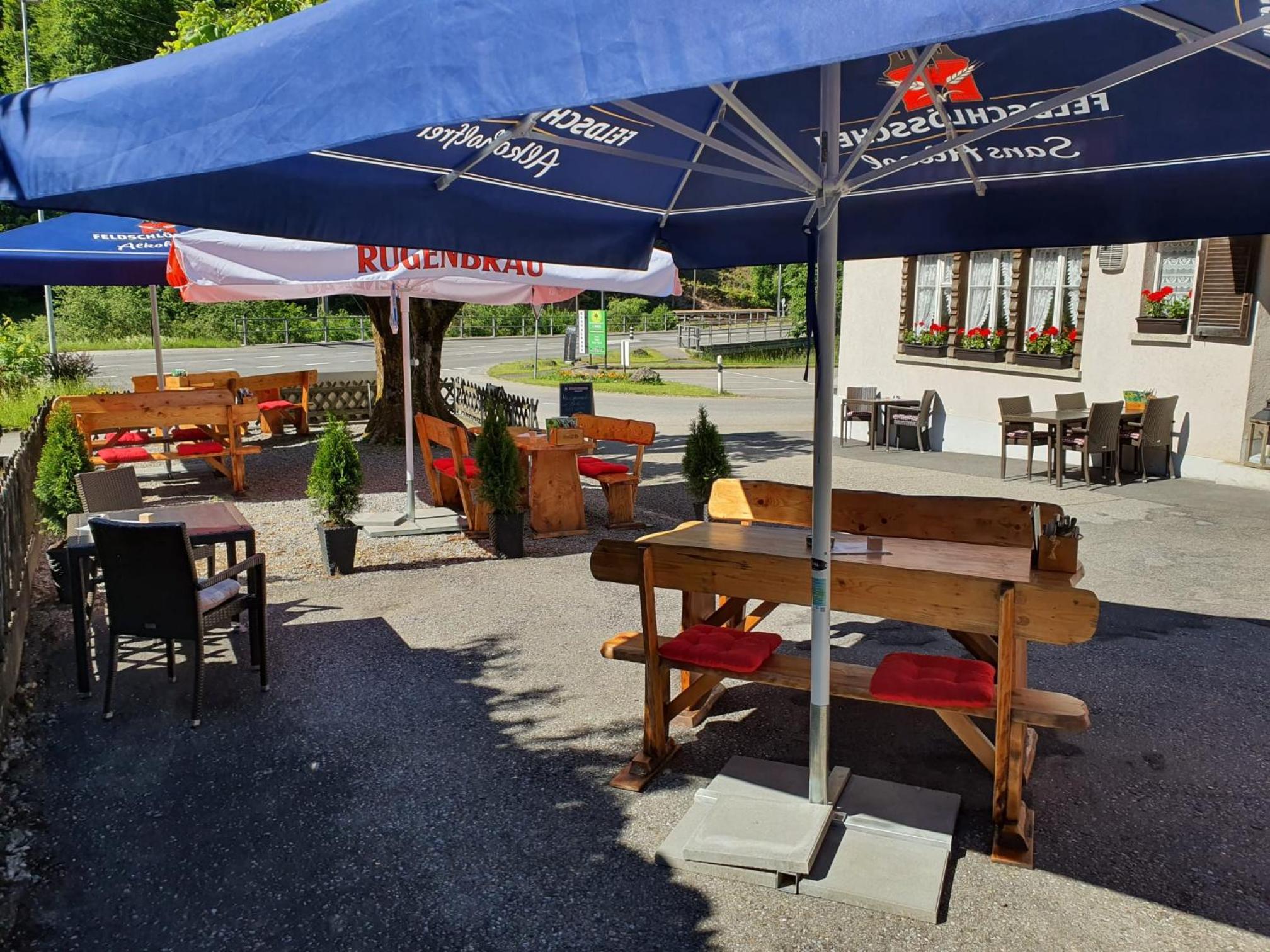 outdoor BBQ area