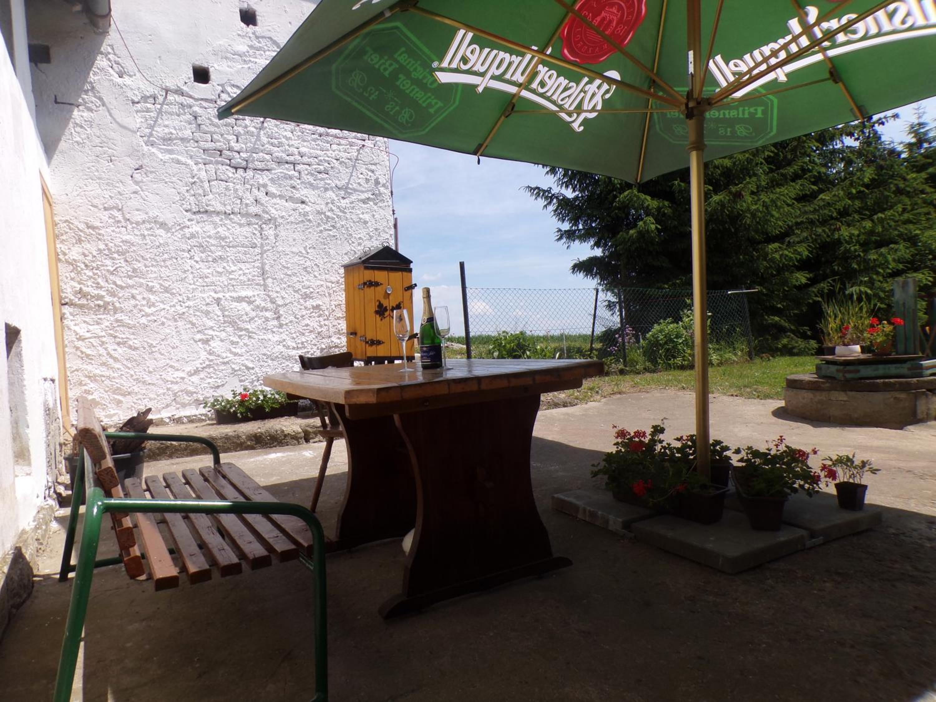 outdoor BBQ area