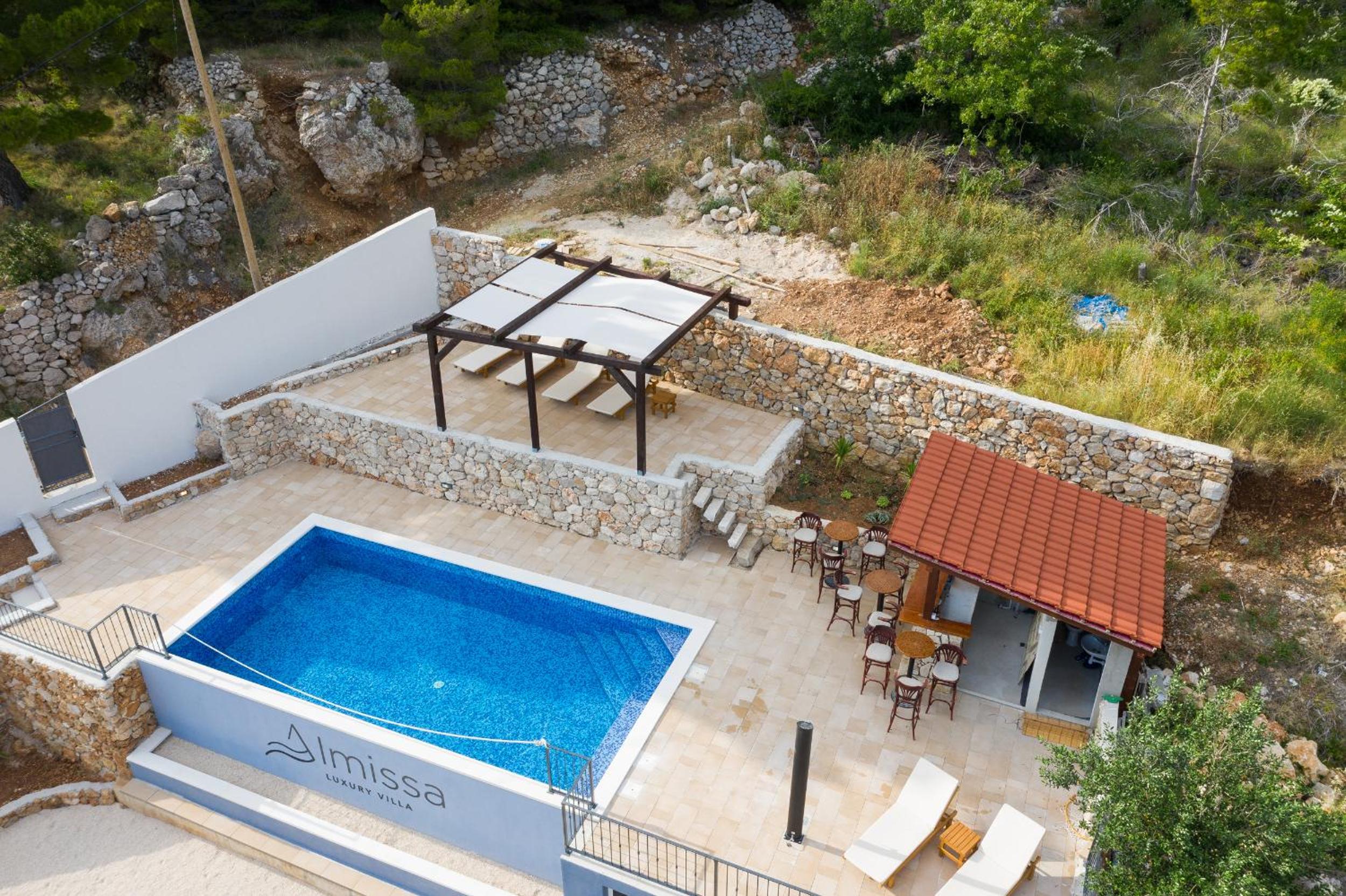 Exclusive Villa Almissa with swimming pool and sea view