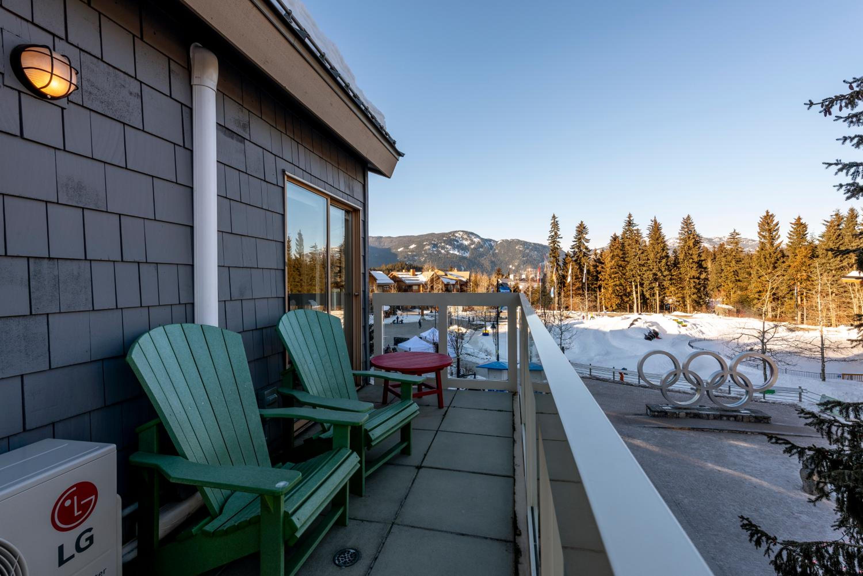 Amazing Village Condo with unparalleled Mountain Views overlooking the Olympic Plaza