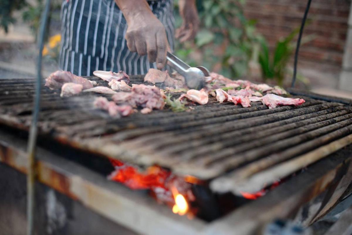 outdoor BBQ area