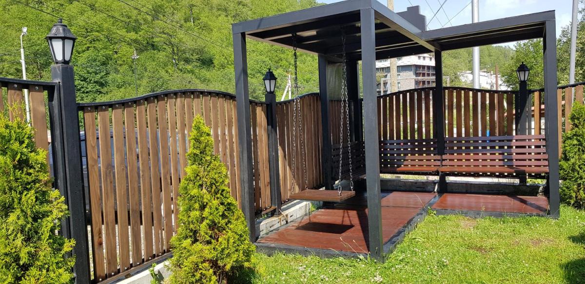 outdoor BBQ area