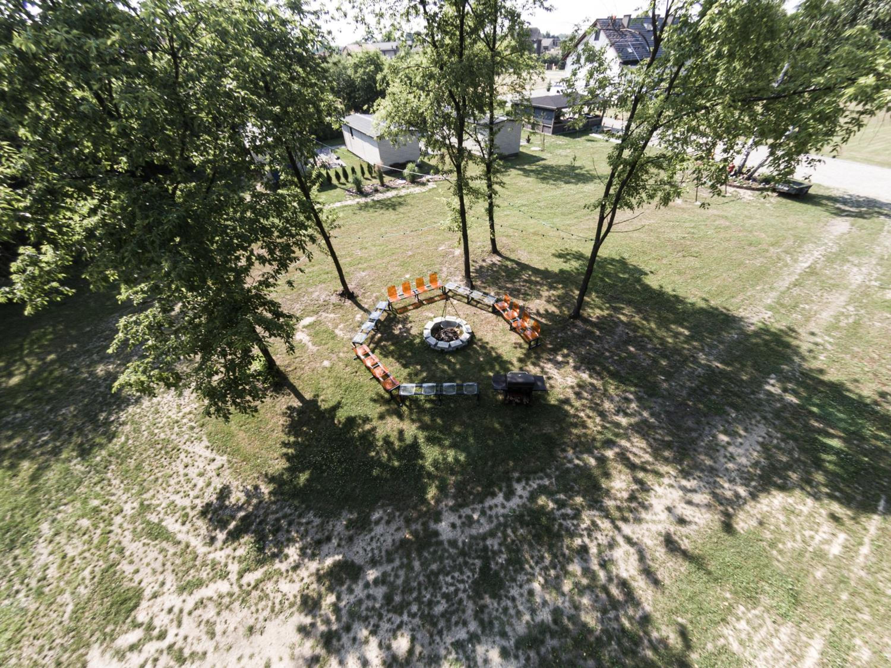 outdoor BBQ area