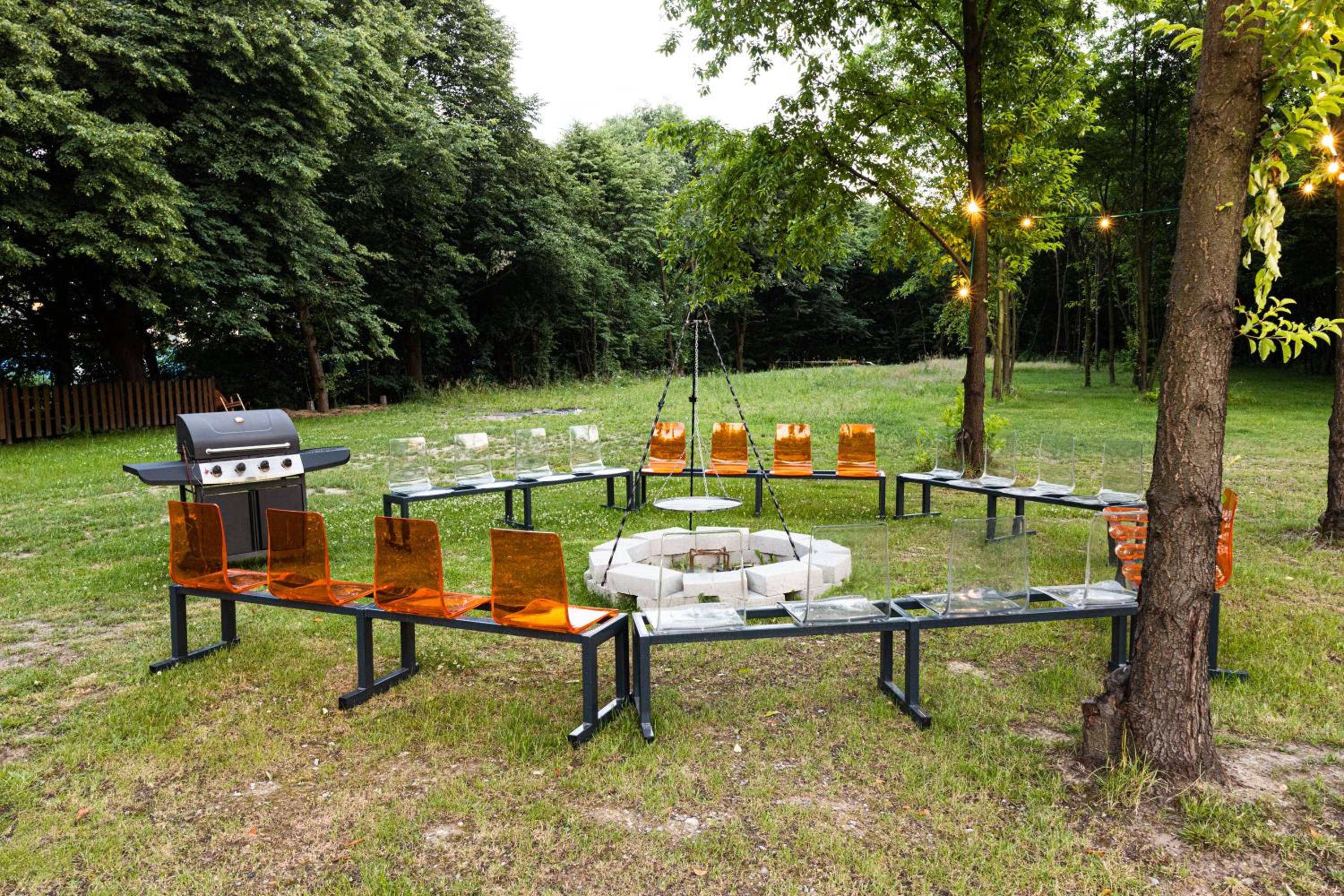 outdoor BBQ area