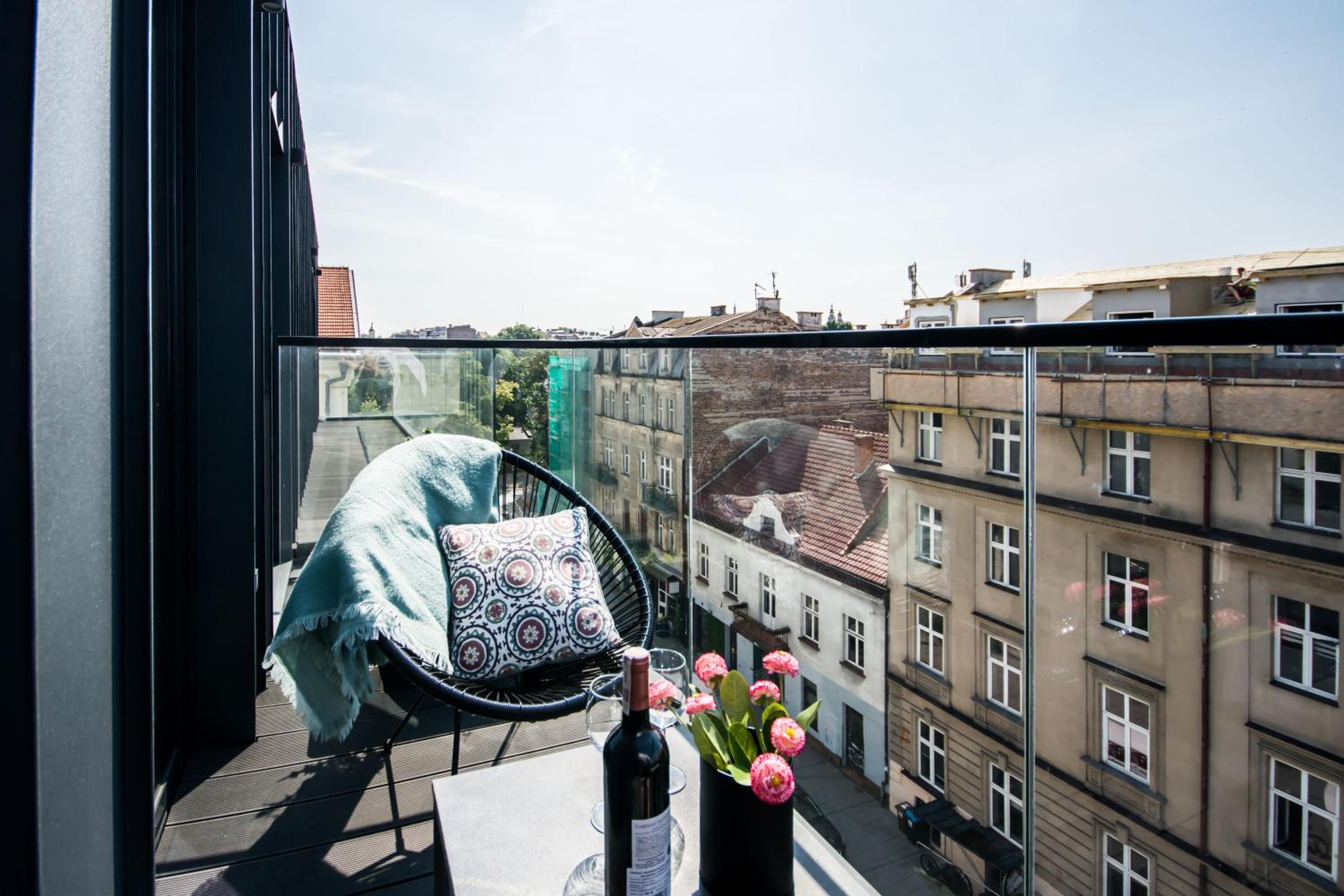 Central balcony apartment - Window on Cracow