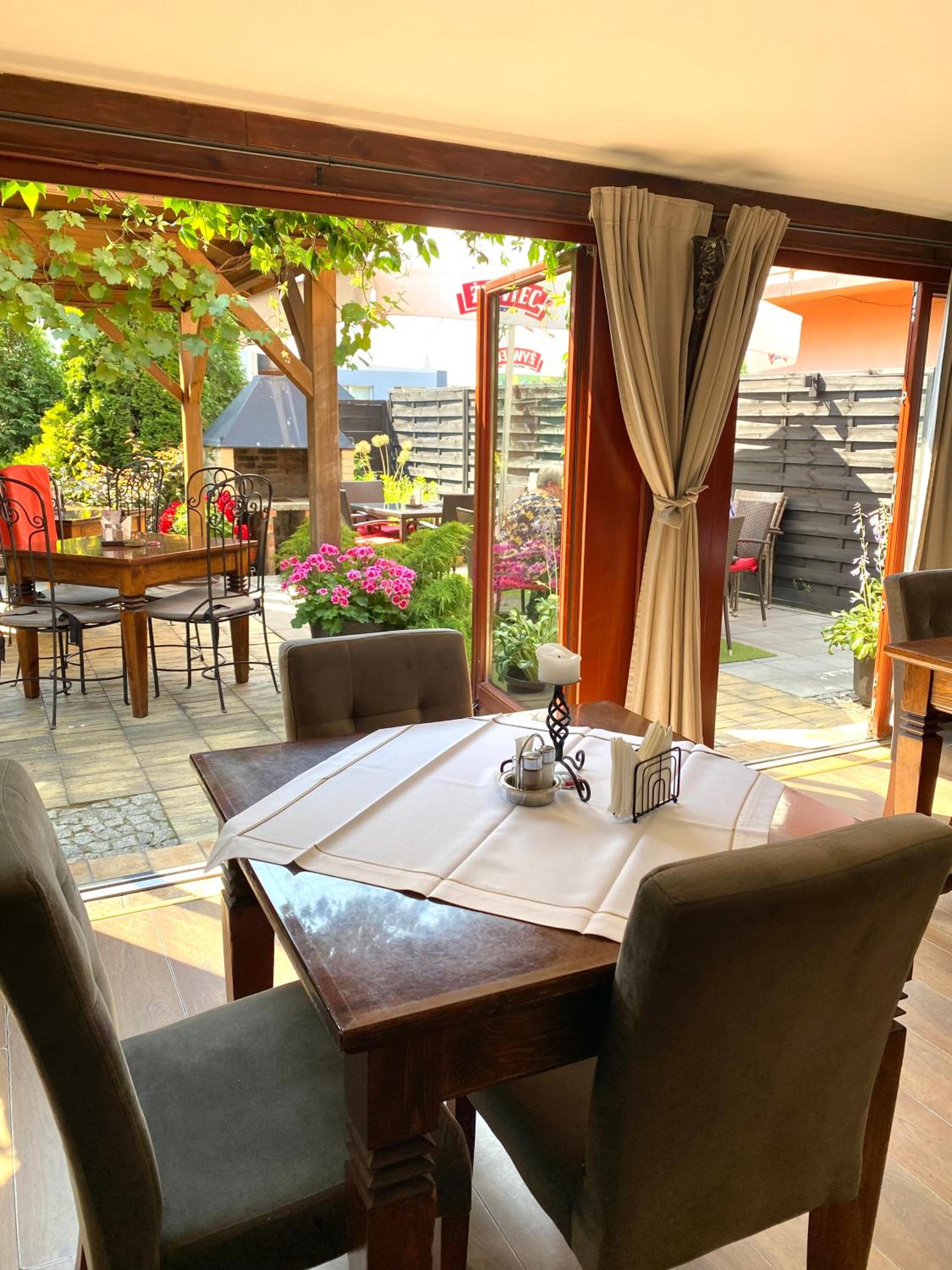 outdoor BBQ area
