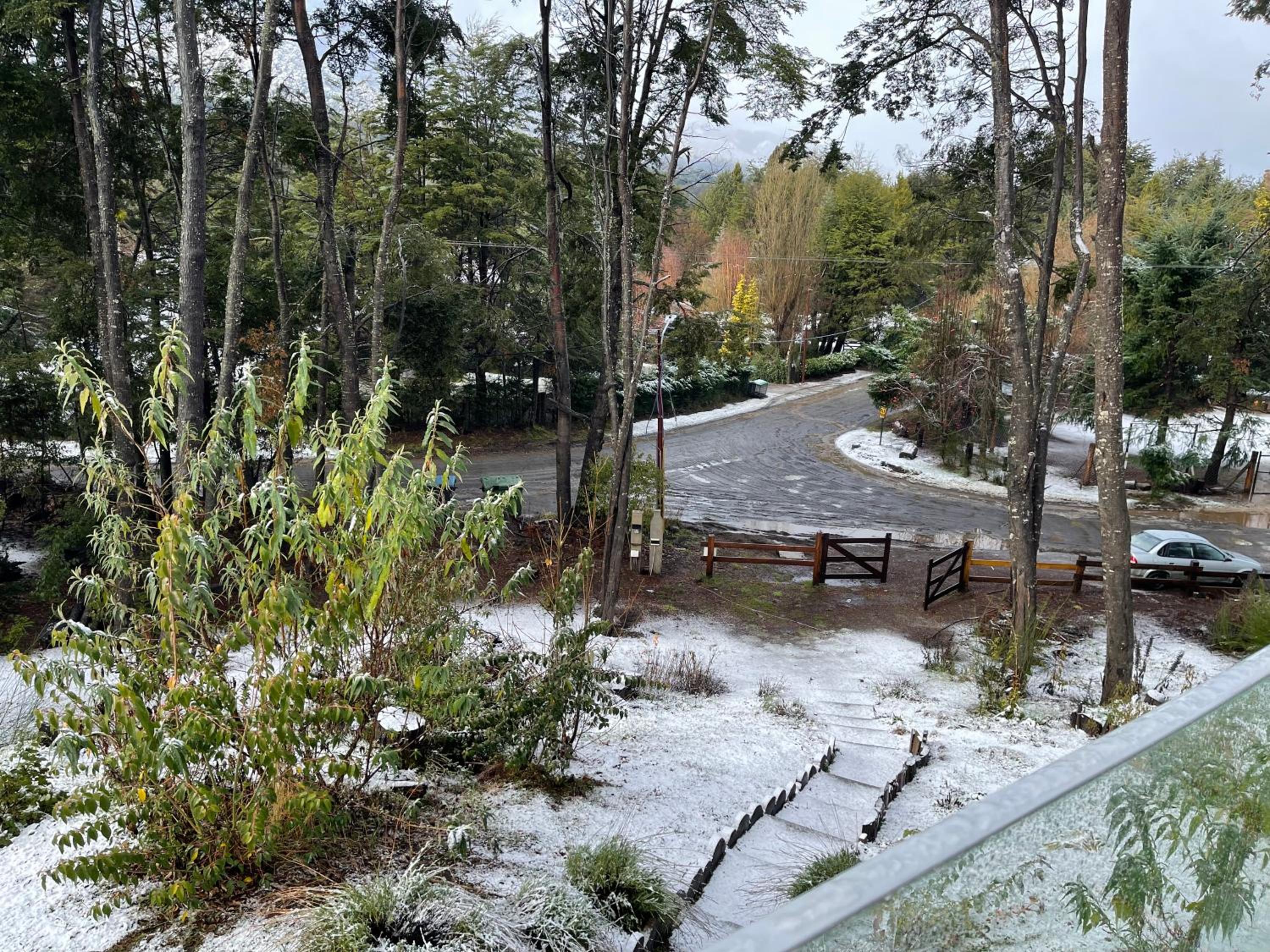Casa moderna en el bosque y montaña