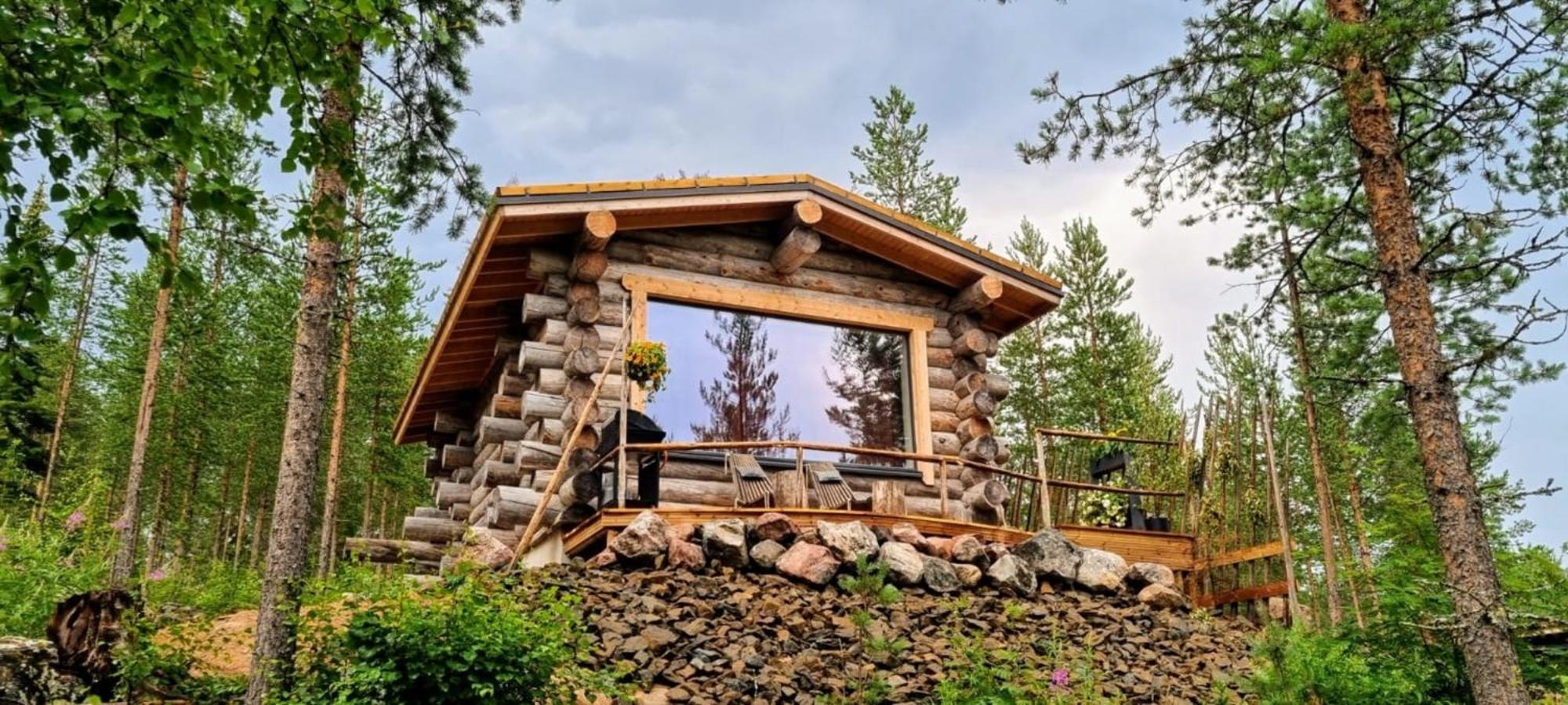 Log Cabin with Private Sauna & Hot Tub by Invisible Forest Lodge - Adults Only view 5