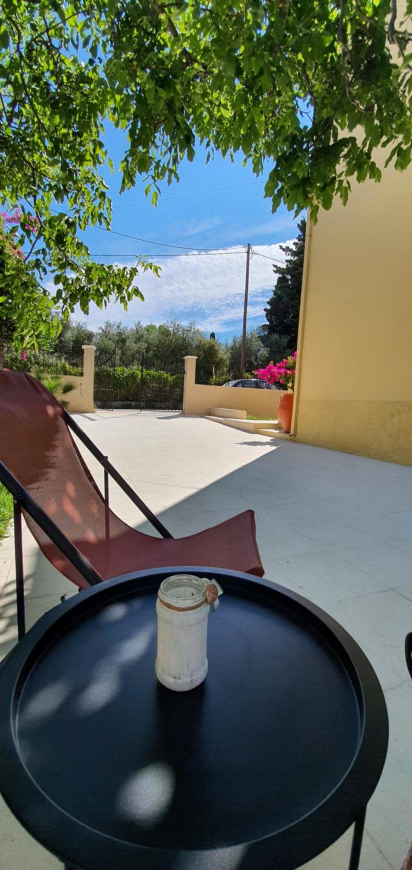 outdoor BBQ area