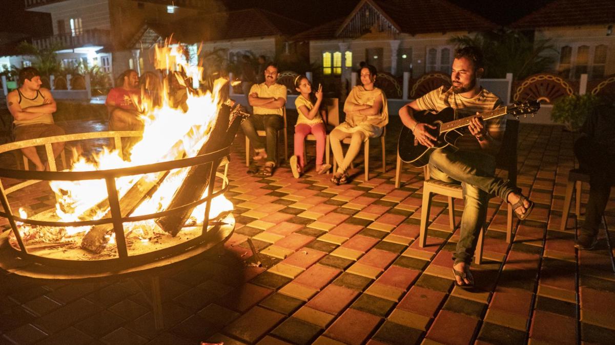 outdoor BBQ area