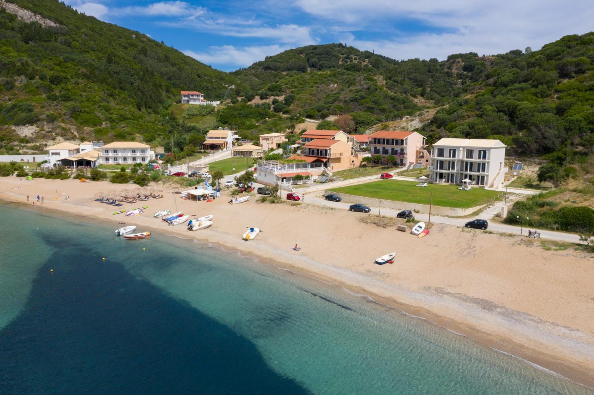 Armikes Beachfront Suites Afionas view 2