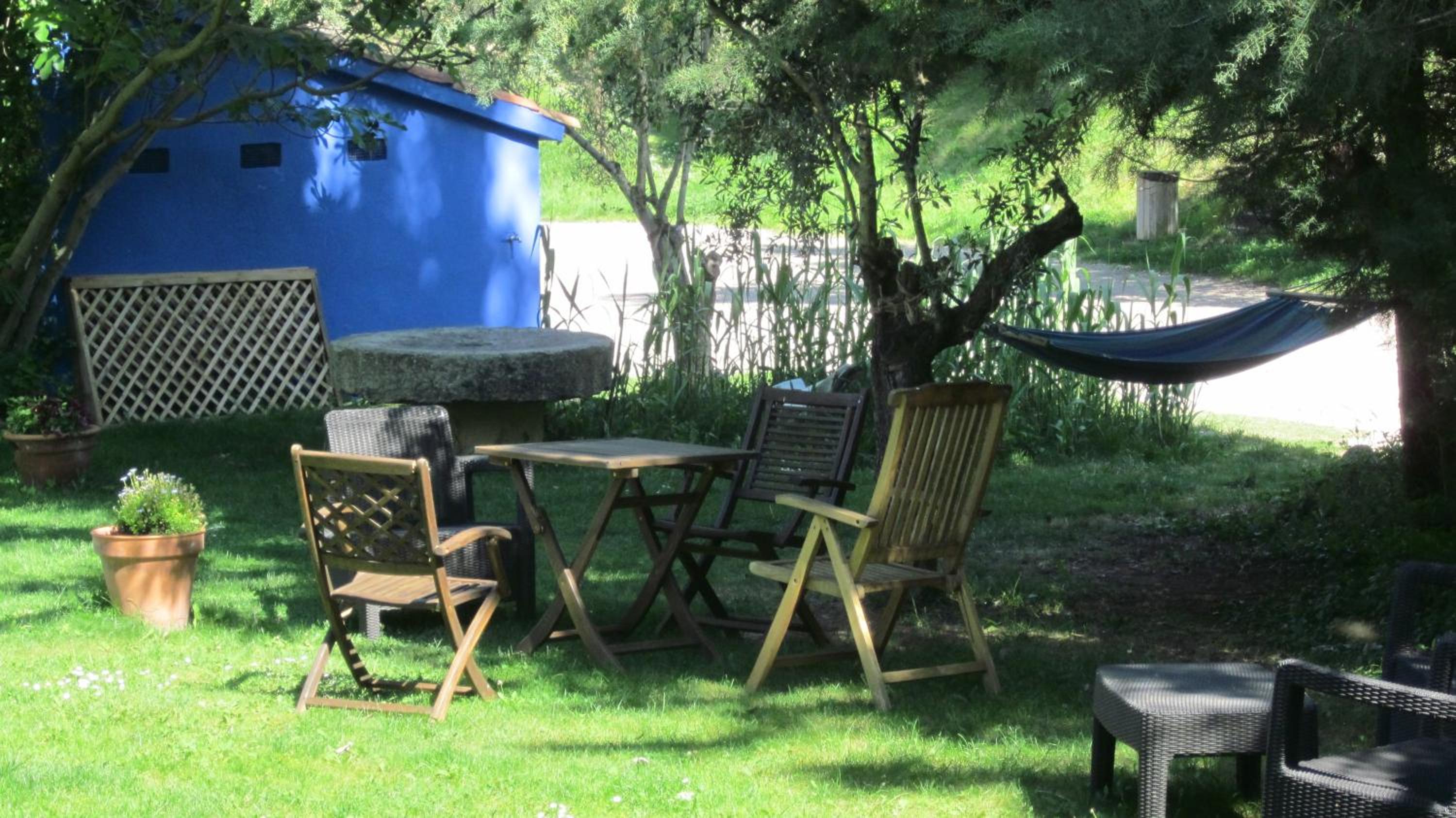 outdoor BBQ area
