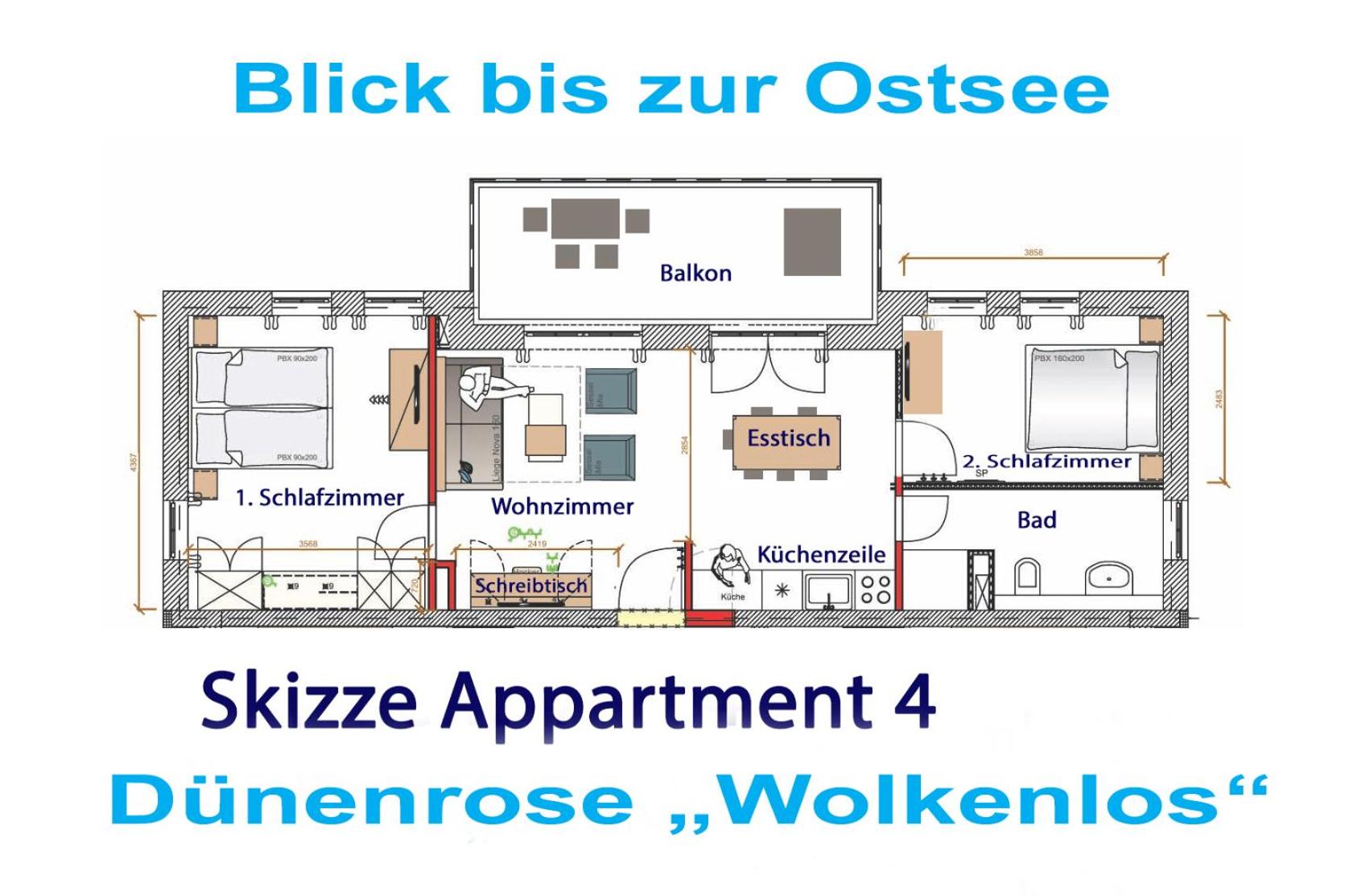 Dünenrose 4 Wolkenlos