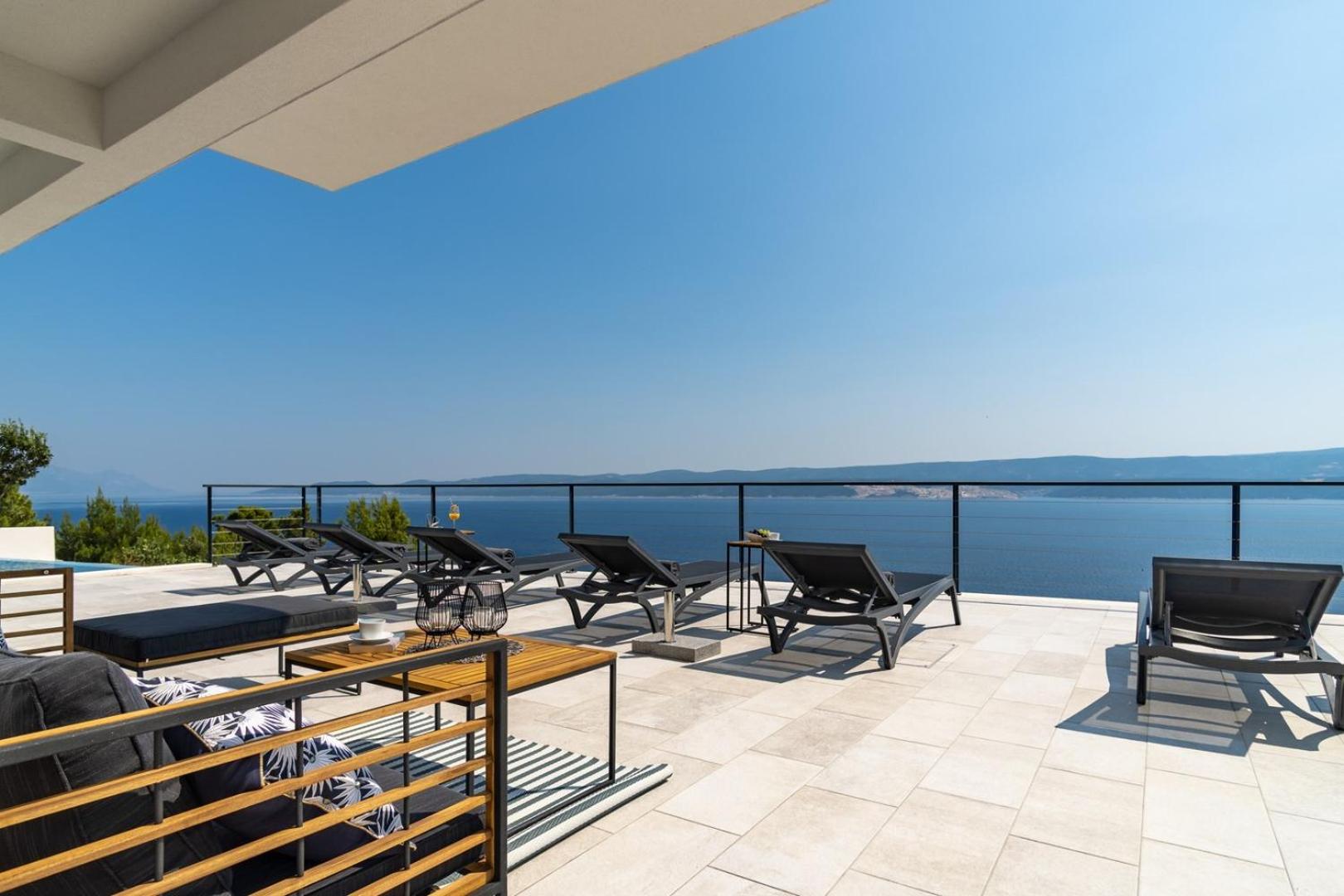 Seaview Villa Marila with a private pool with hydromassage, 3 en suite bedrooms, 1km from beach view 3