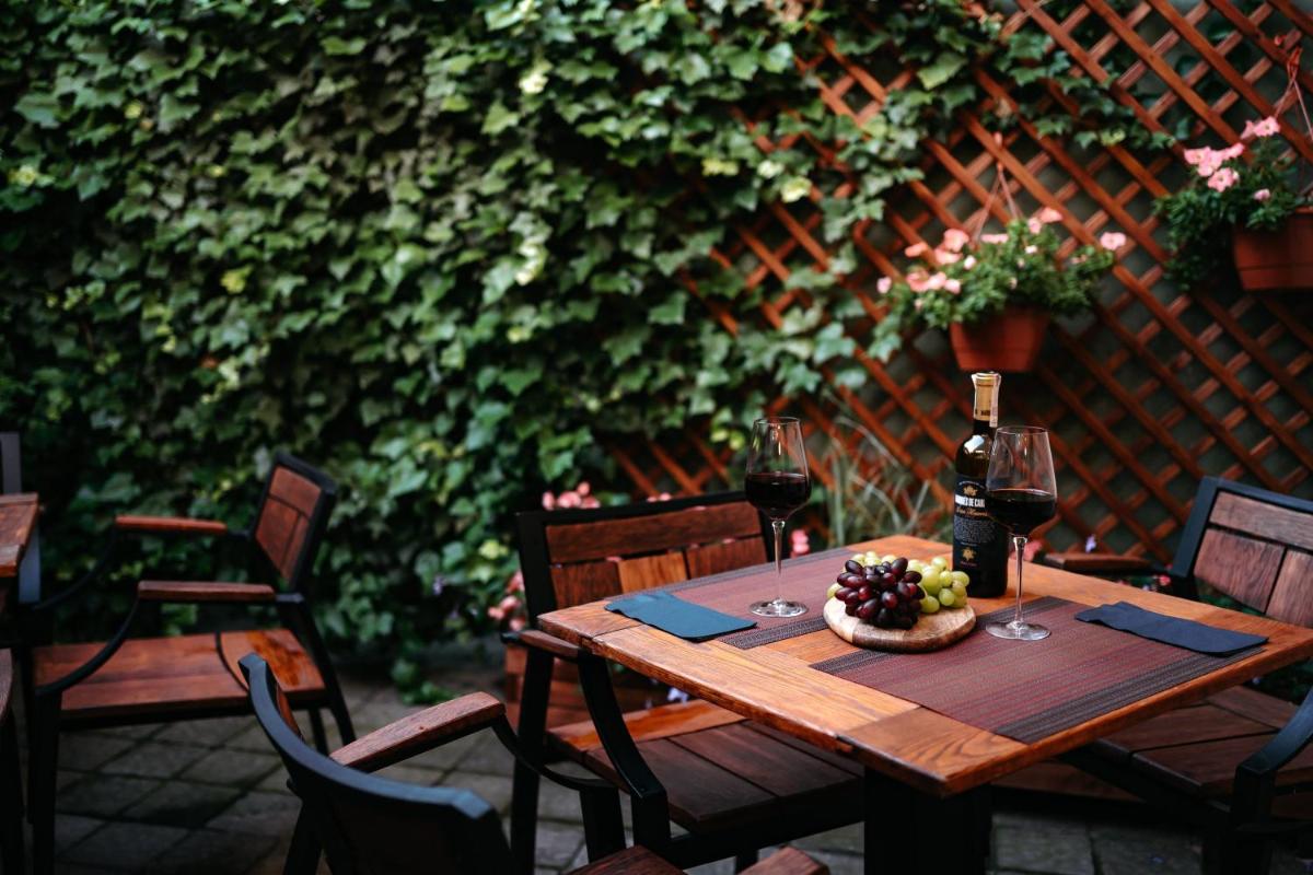 outdoor BBQ area