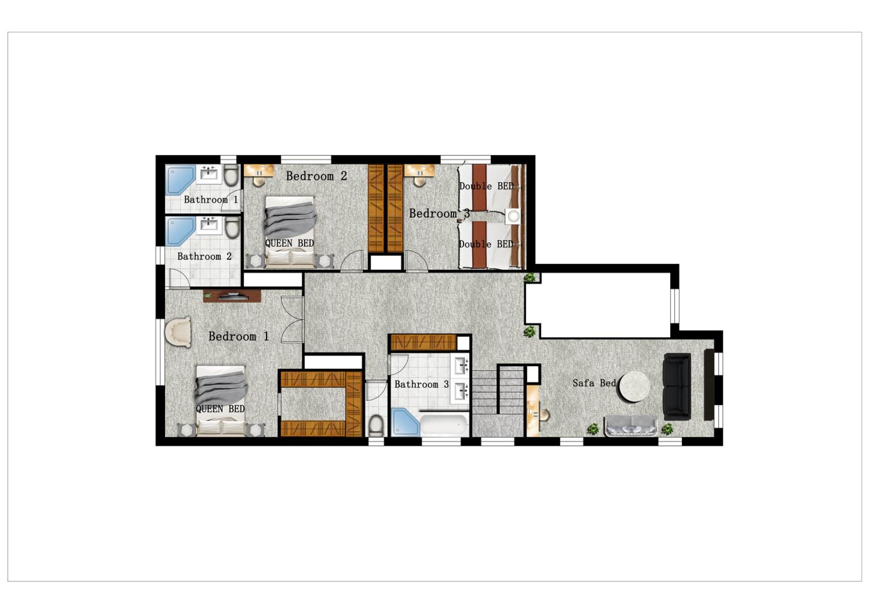 6 Bedrooms & 4 Bathrooms Big House for Big Group