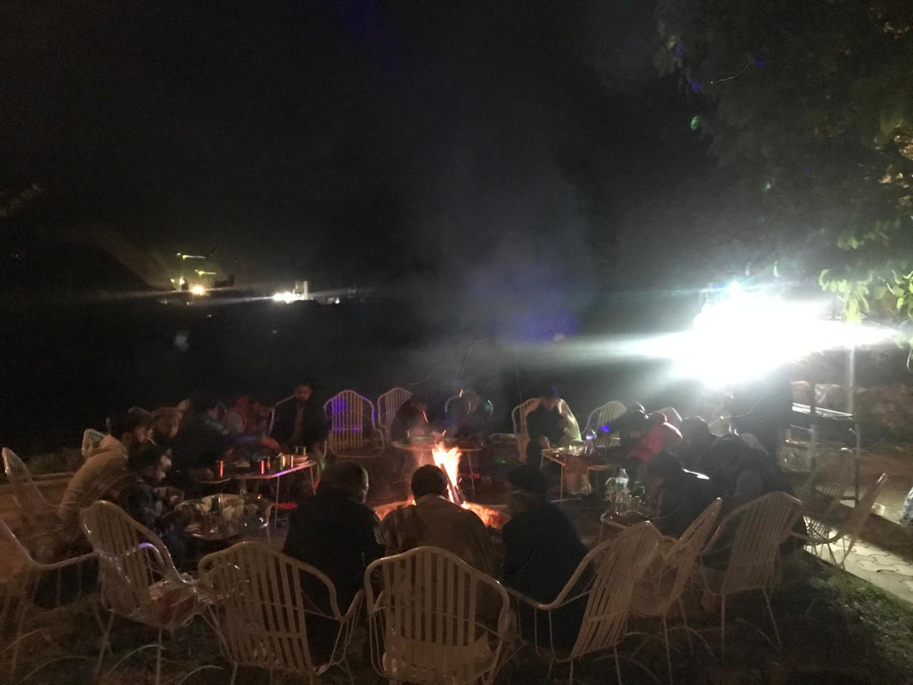 outdoor BBQ area