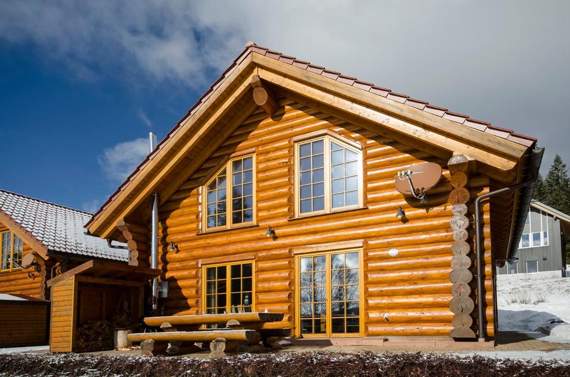Luxus-Ferienhaus Blockhaus Chalet Nr 2 Toplage am Feldberg mit Sauna, Outdoor-Hottub, Kamin auf 1300m üM