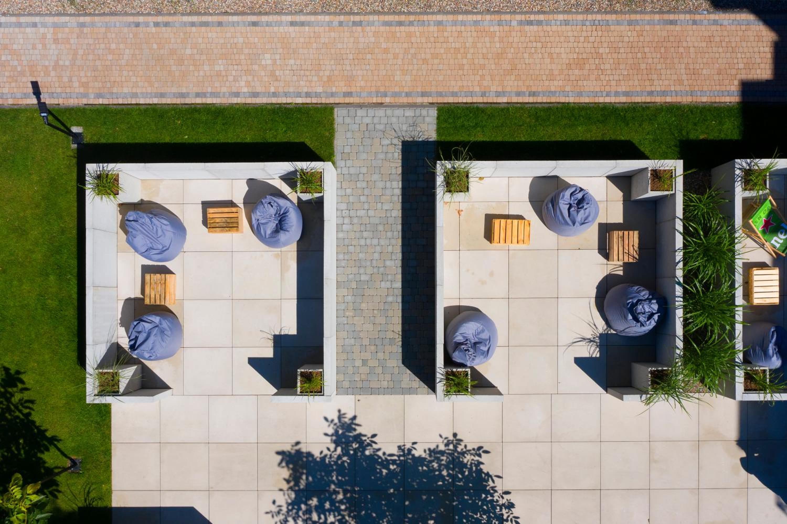 outdoor BBQ area