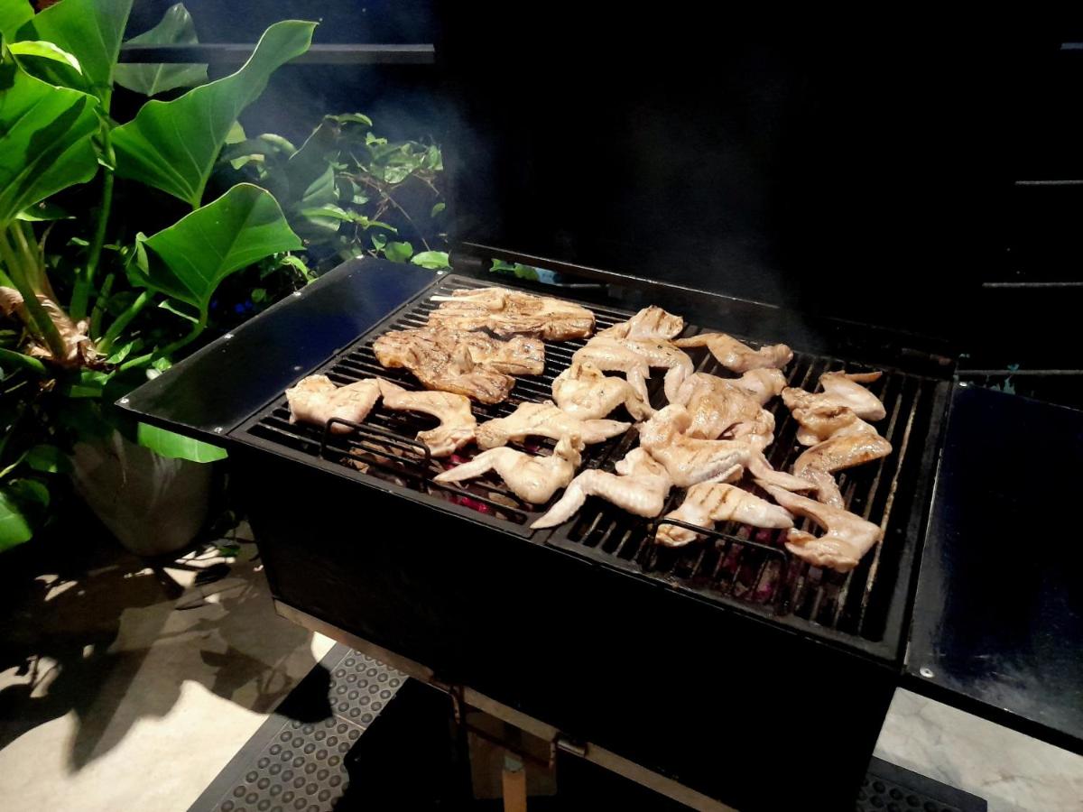 outdoor BBQ area