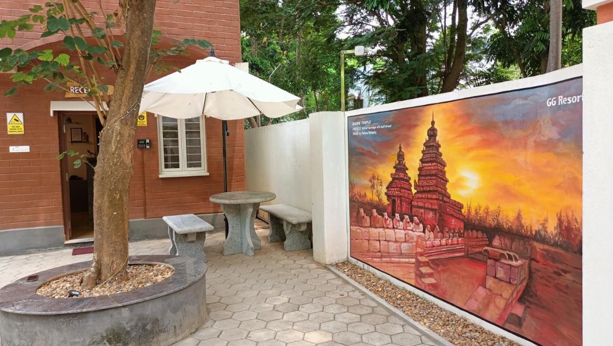 outdoor BBQ area