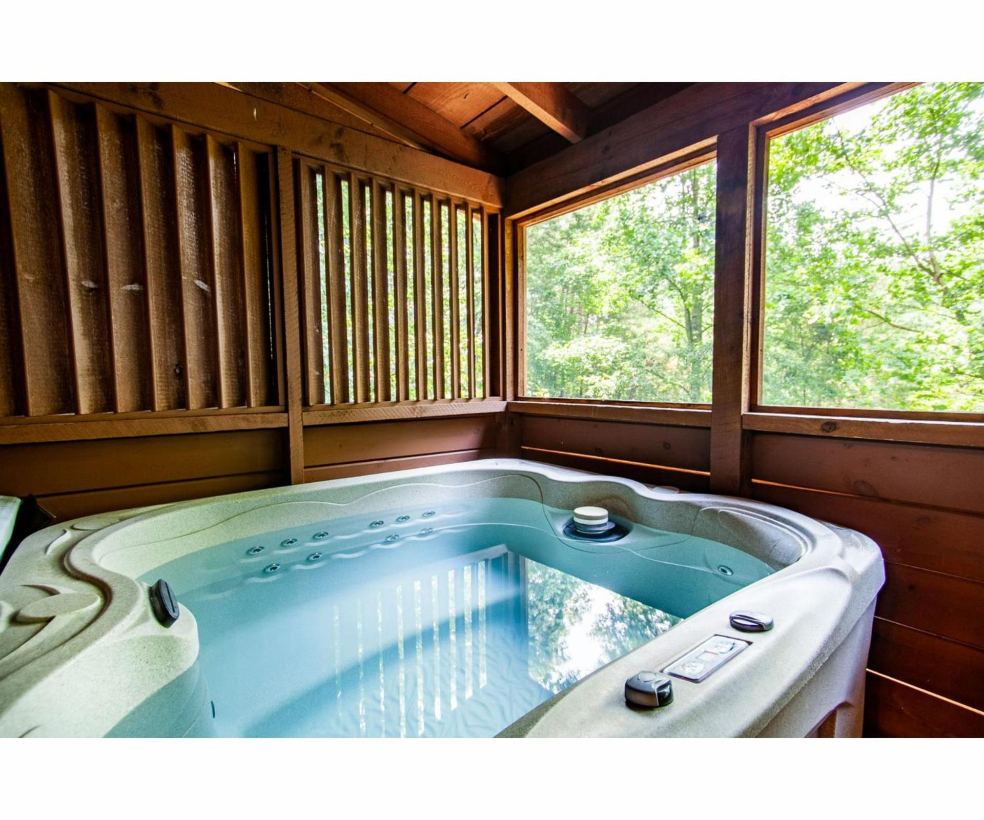 Romantic Mountain Shanty with Hot Tub and Fireplace view 2