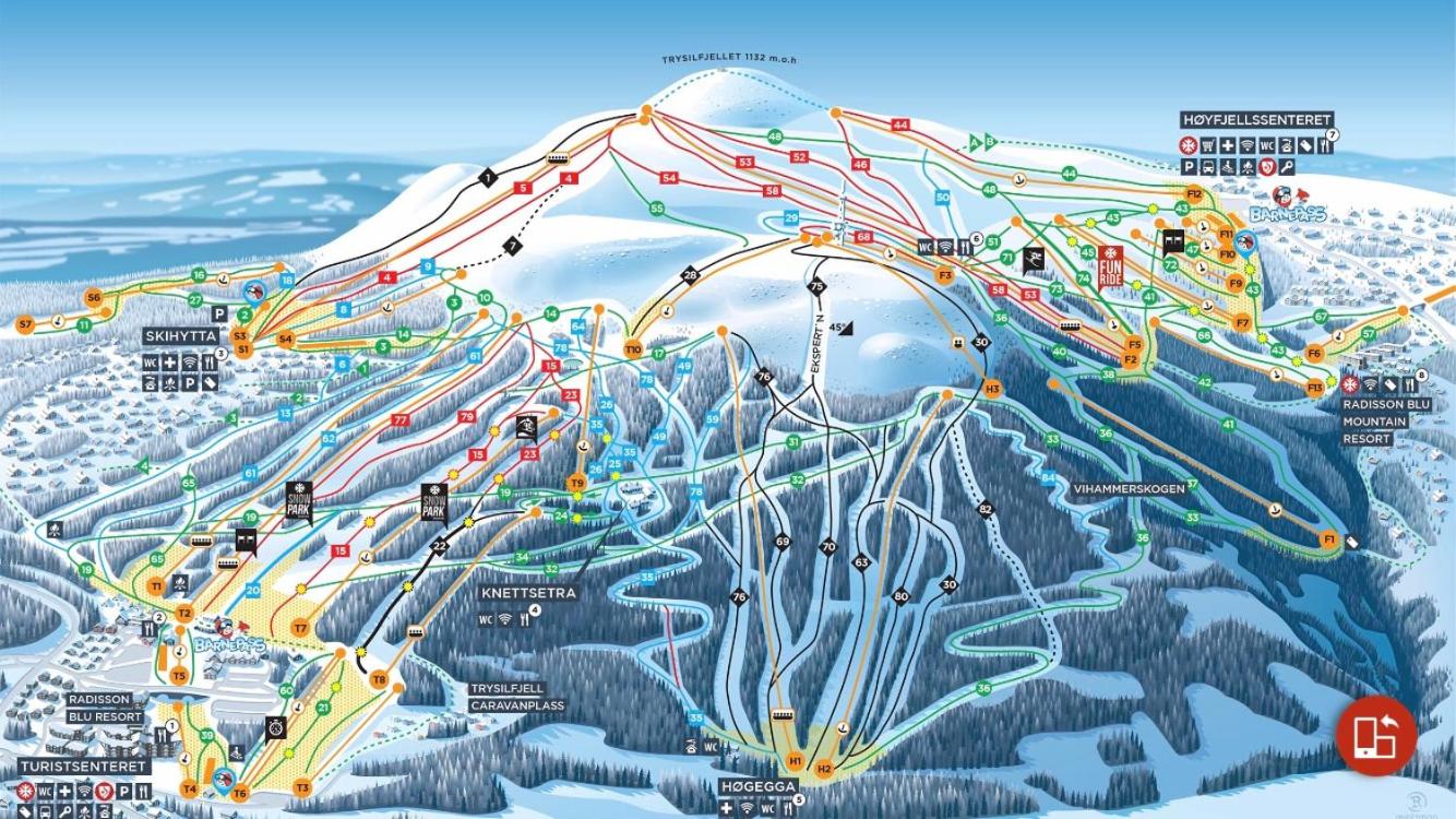 In the middle of Trysil fjellet - Welcome Center - Apartment with 4 bedrooms and sauna - By bike arena and ski lift view 5