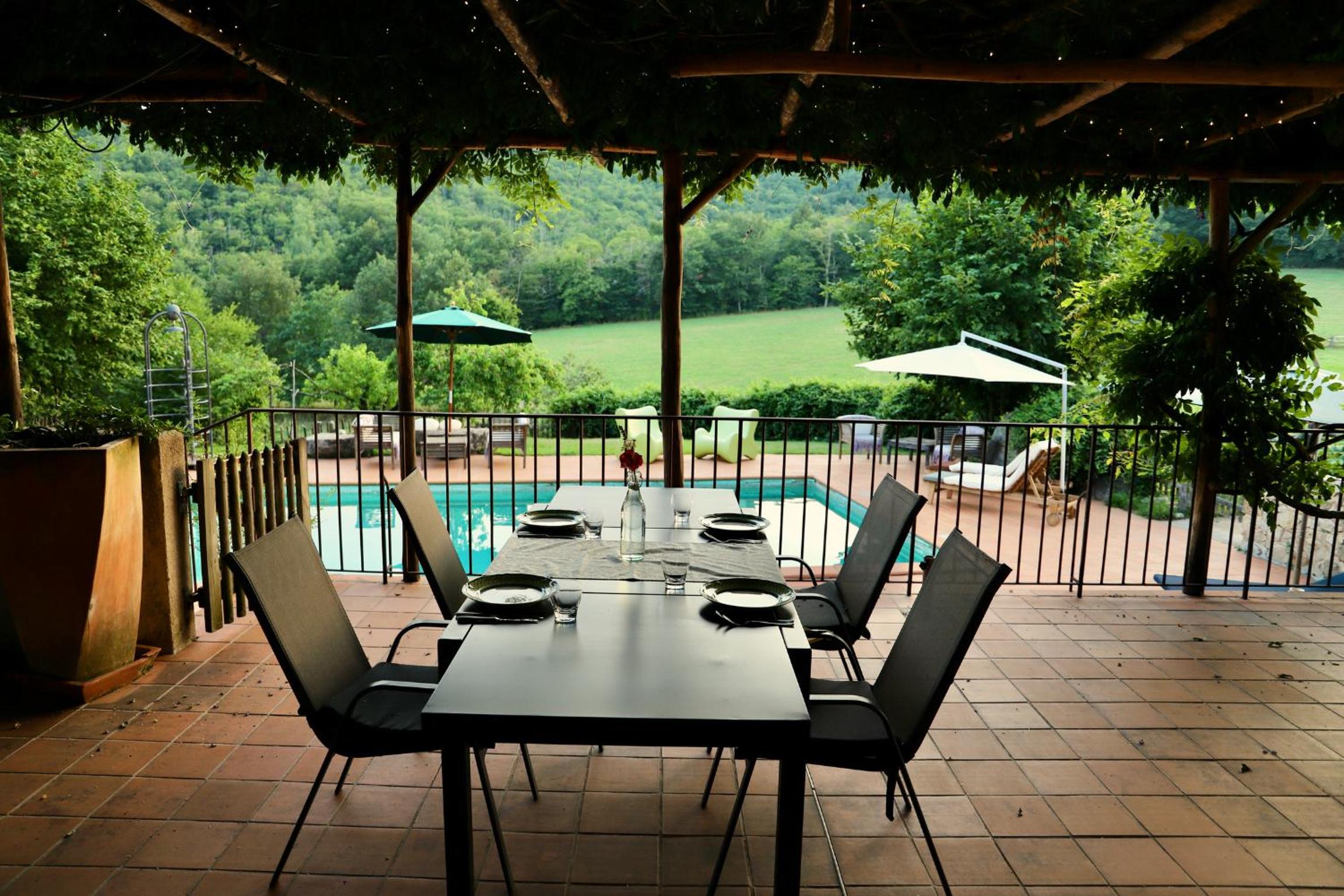 outdoor BBQ area