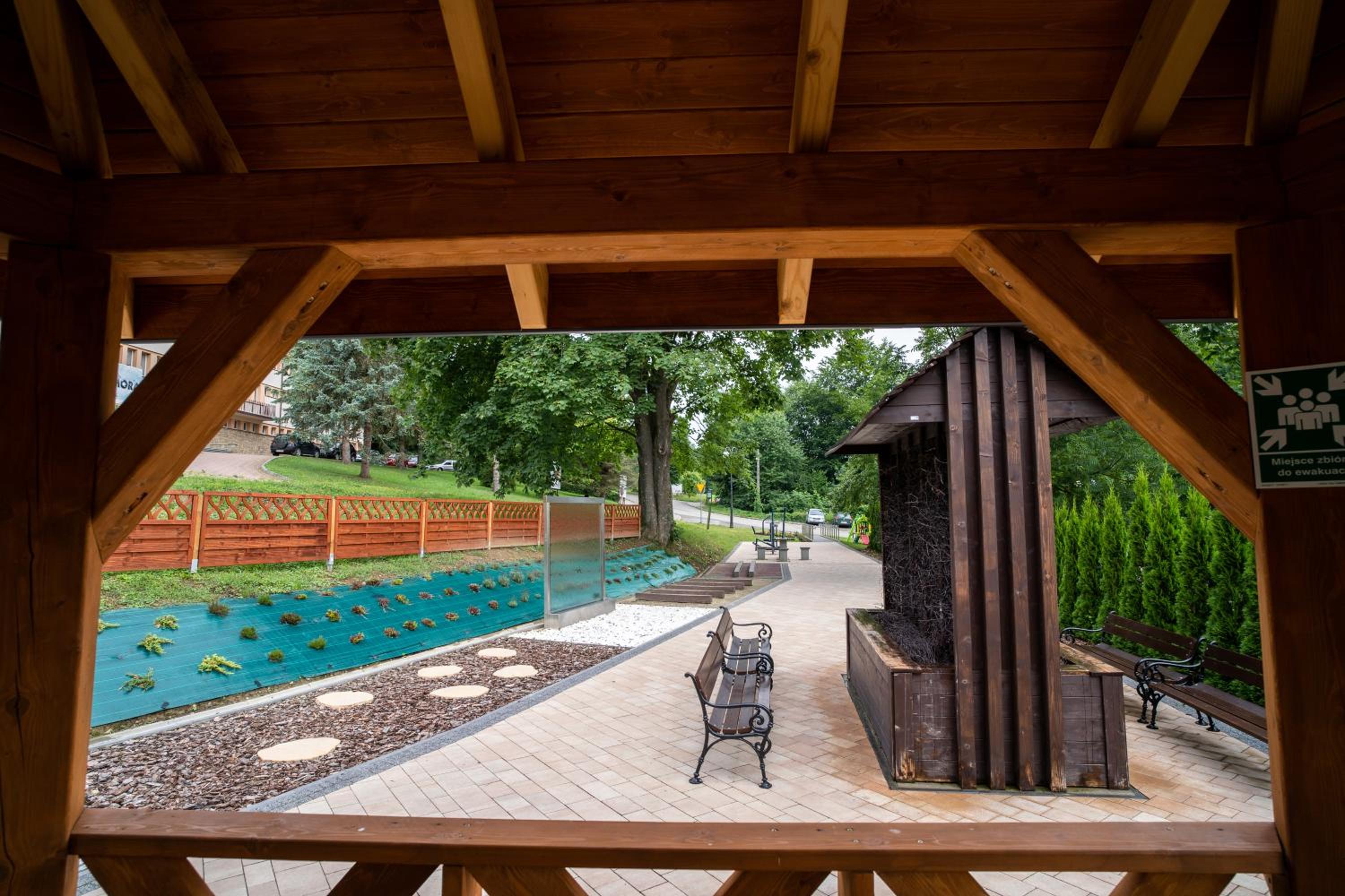 outdoor BBQ area