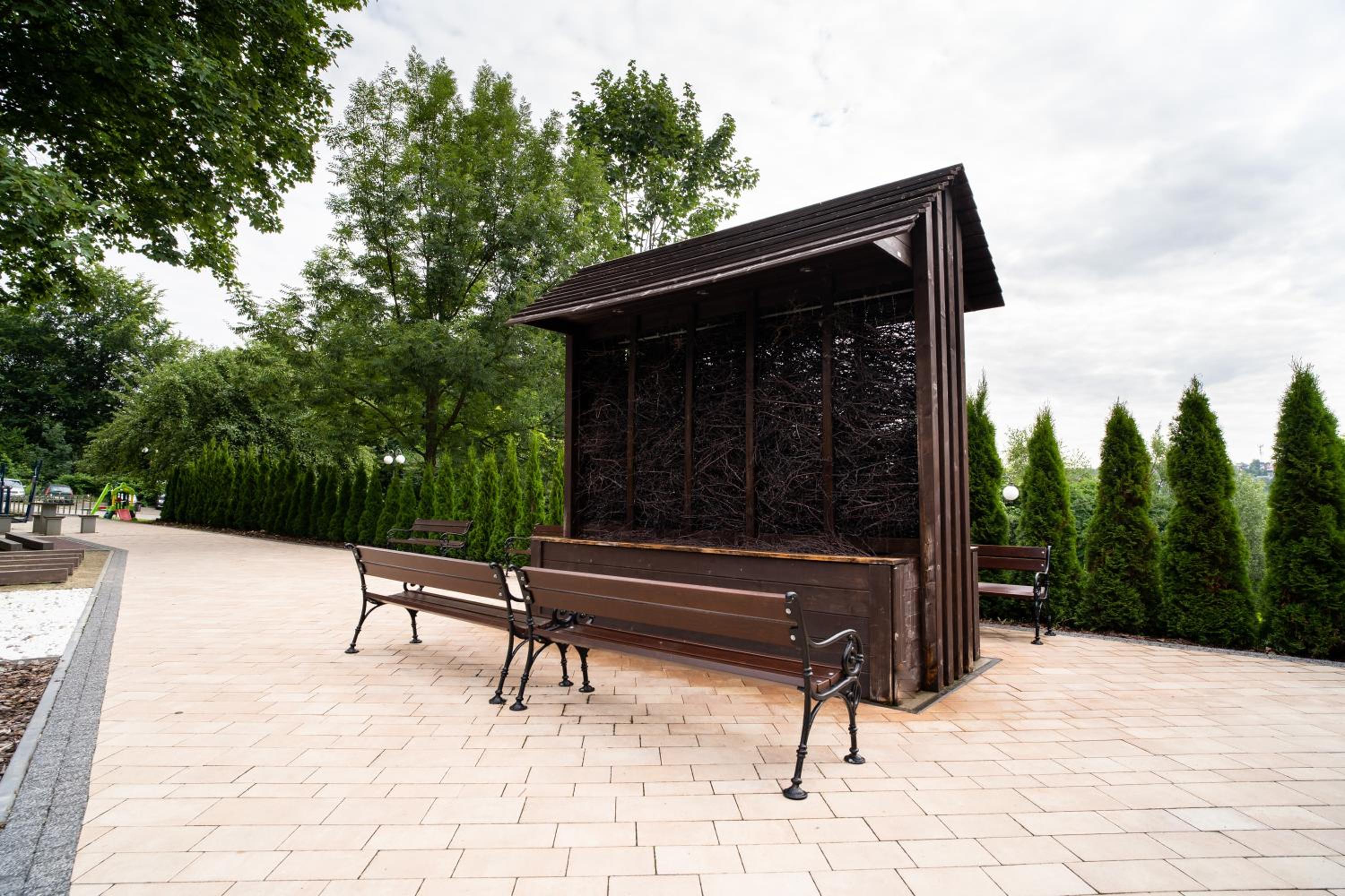 outdoor BBQ area