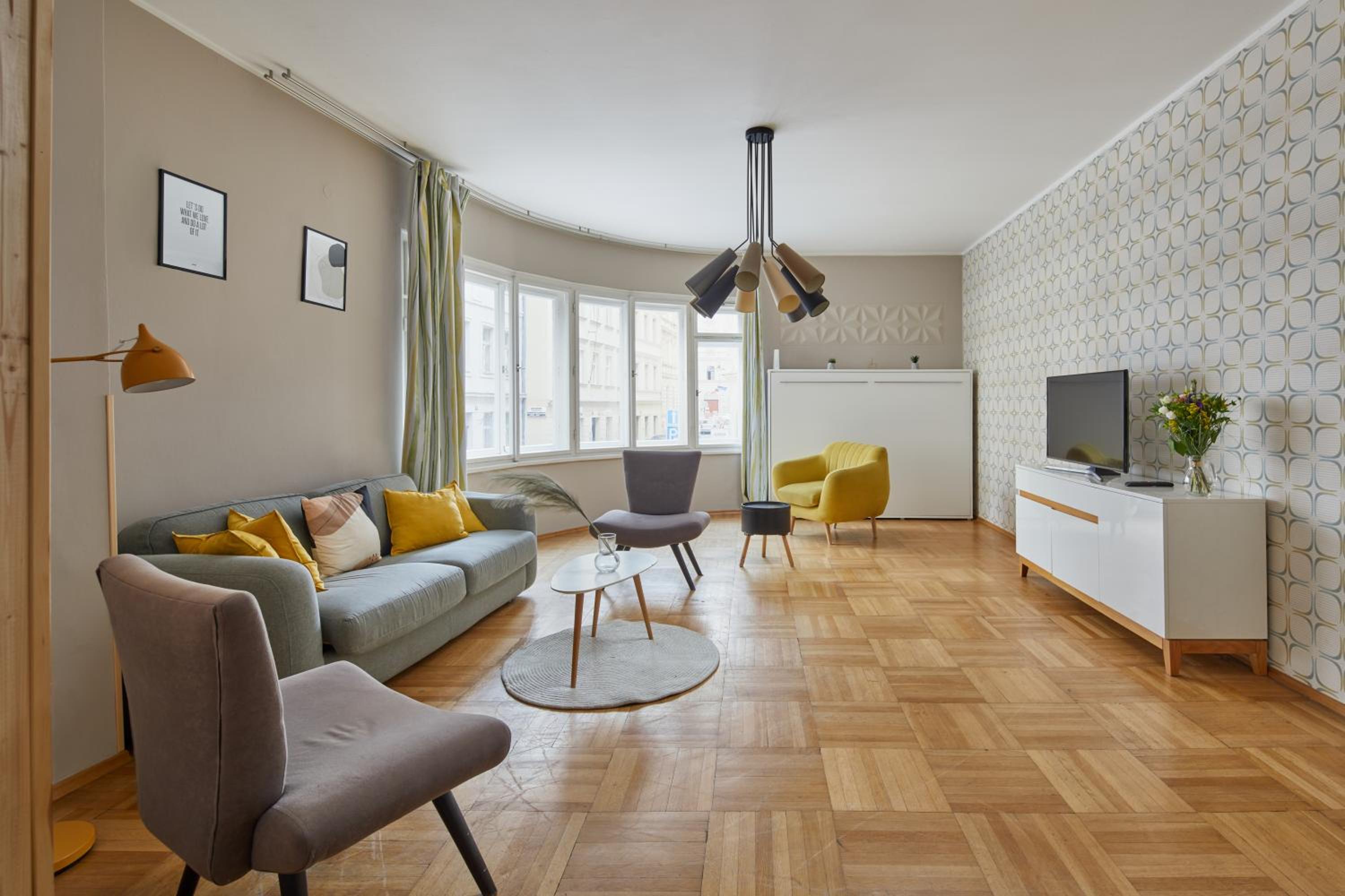 Mid-Century Modern Flat in New Town by Prague Days