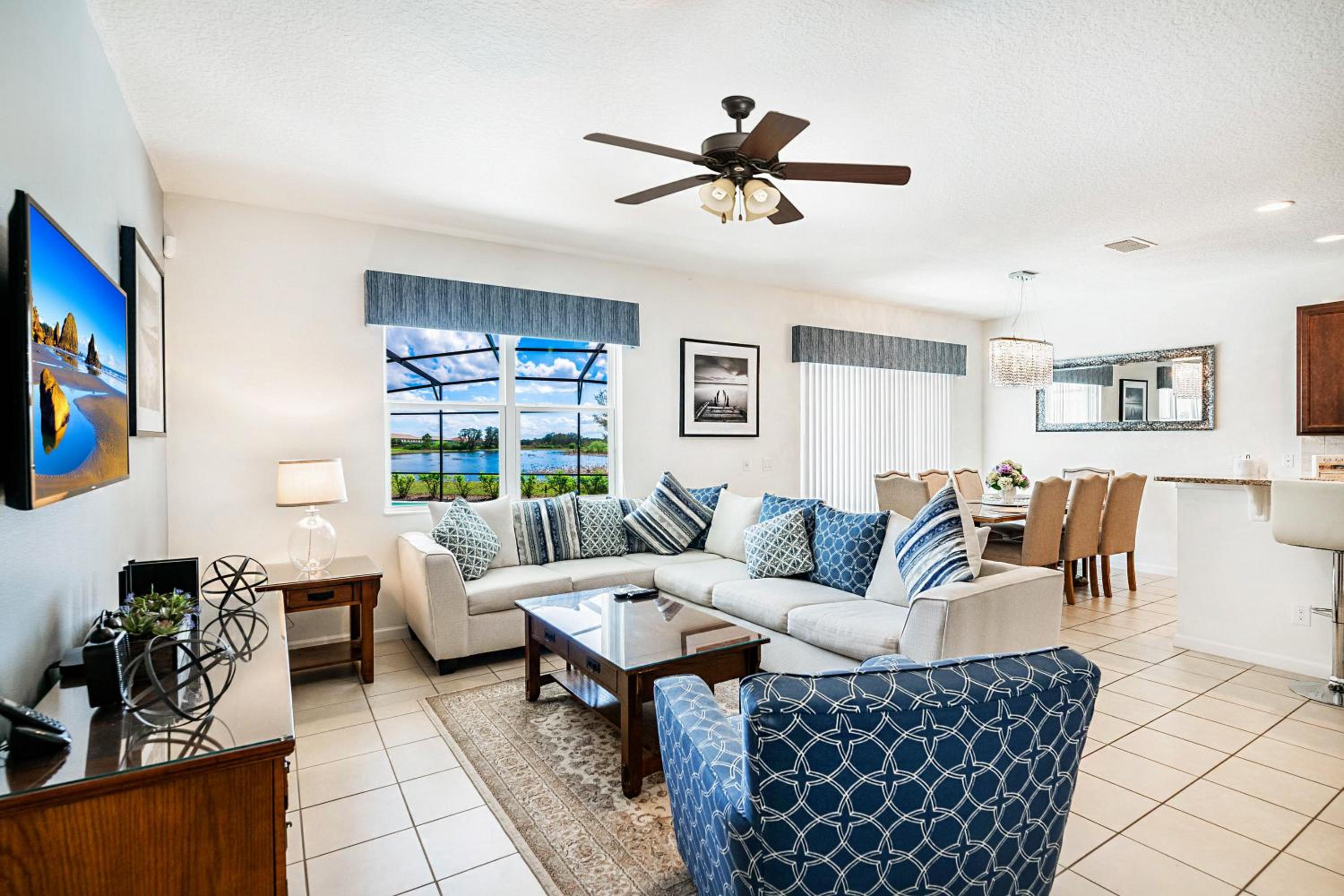 Stunning Lake View from South Facing Extended Pool Deck with Games Room on Gated Solterra Resort view 5
