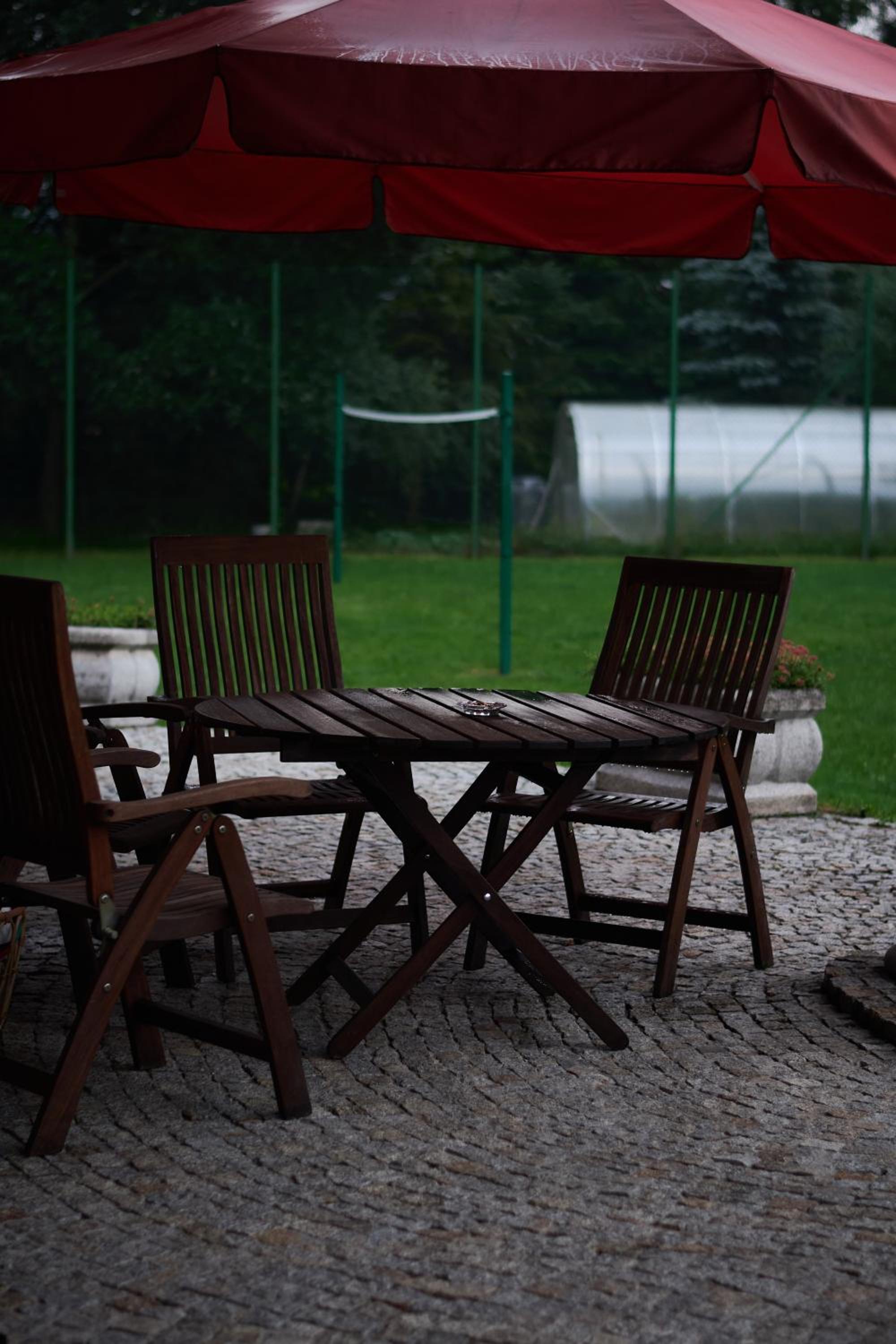 outdoor BBQ area