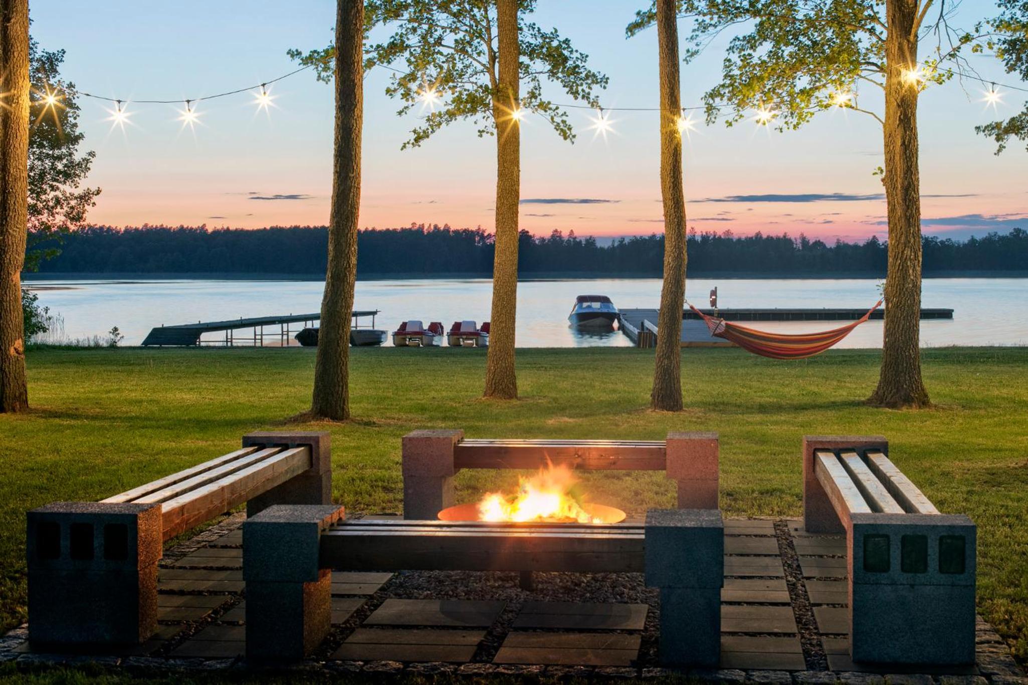 outdoor BBQ area