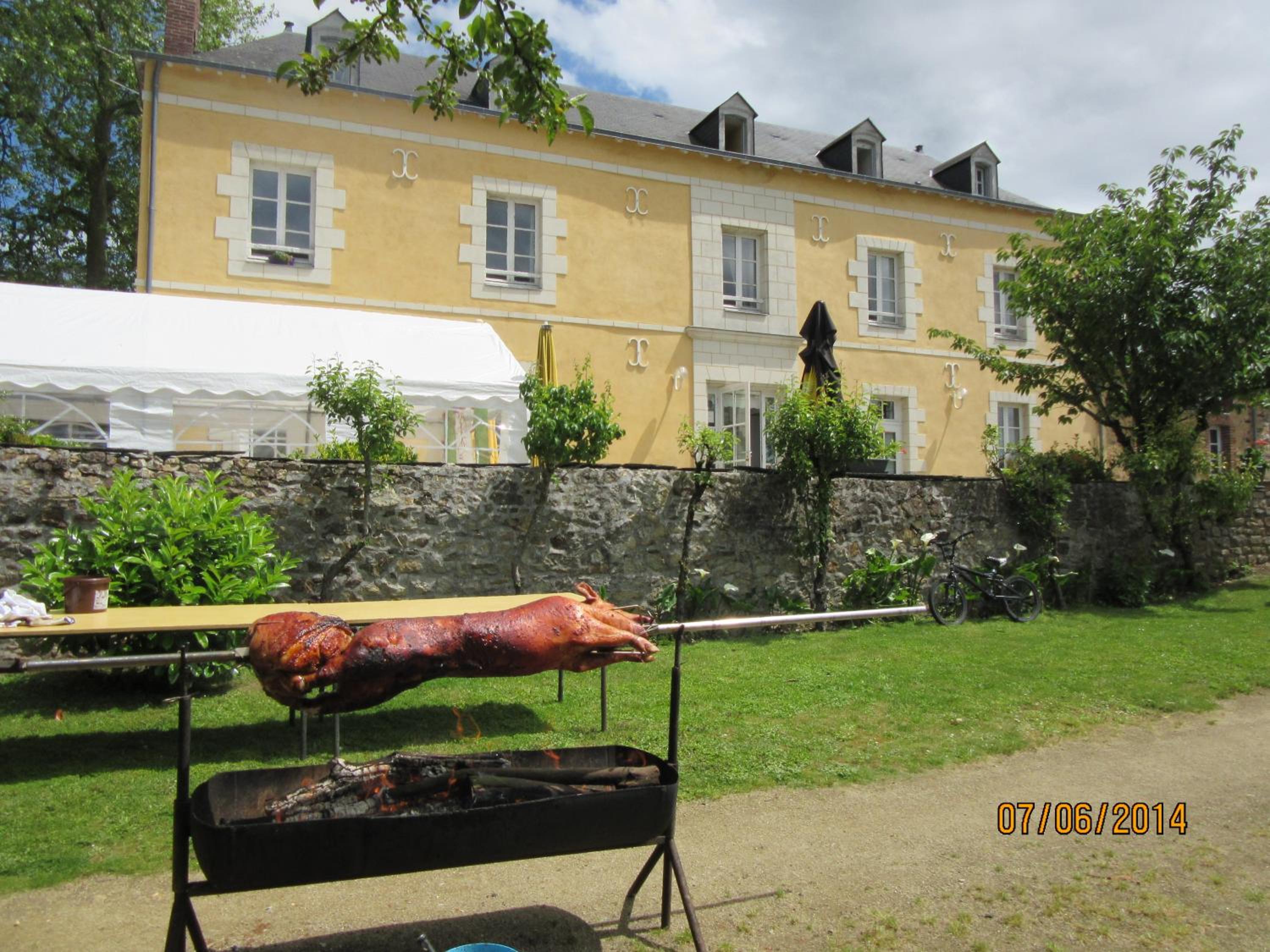 outdoor BBQ area
