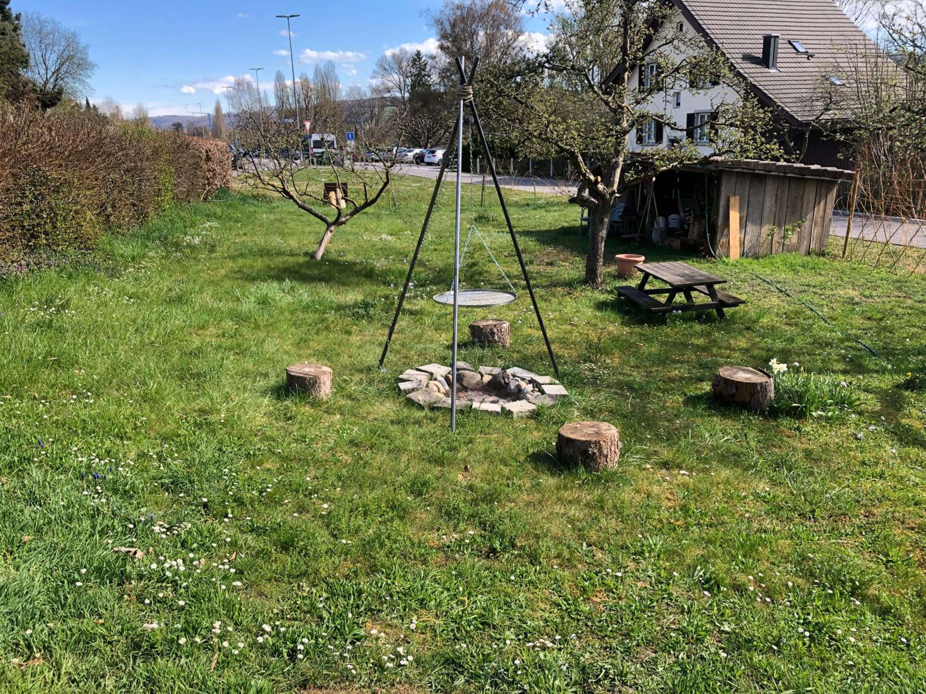 Familien-Haus, Garten, Feuerstelle mit Grill, 50m zum Rhein