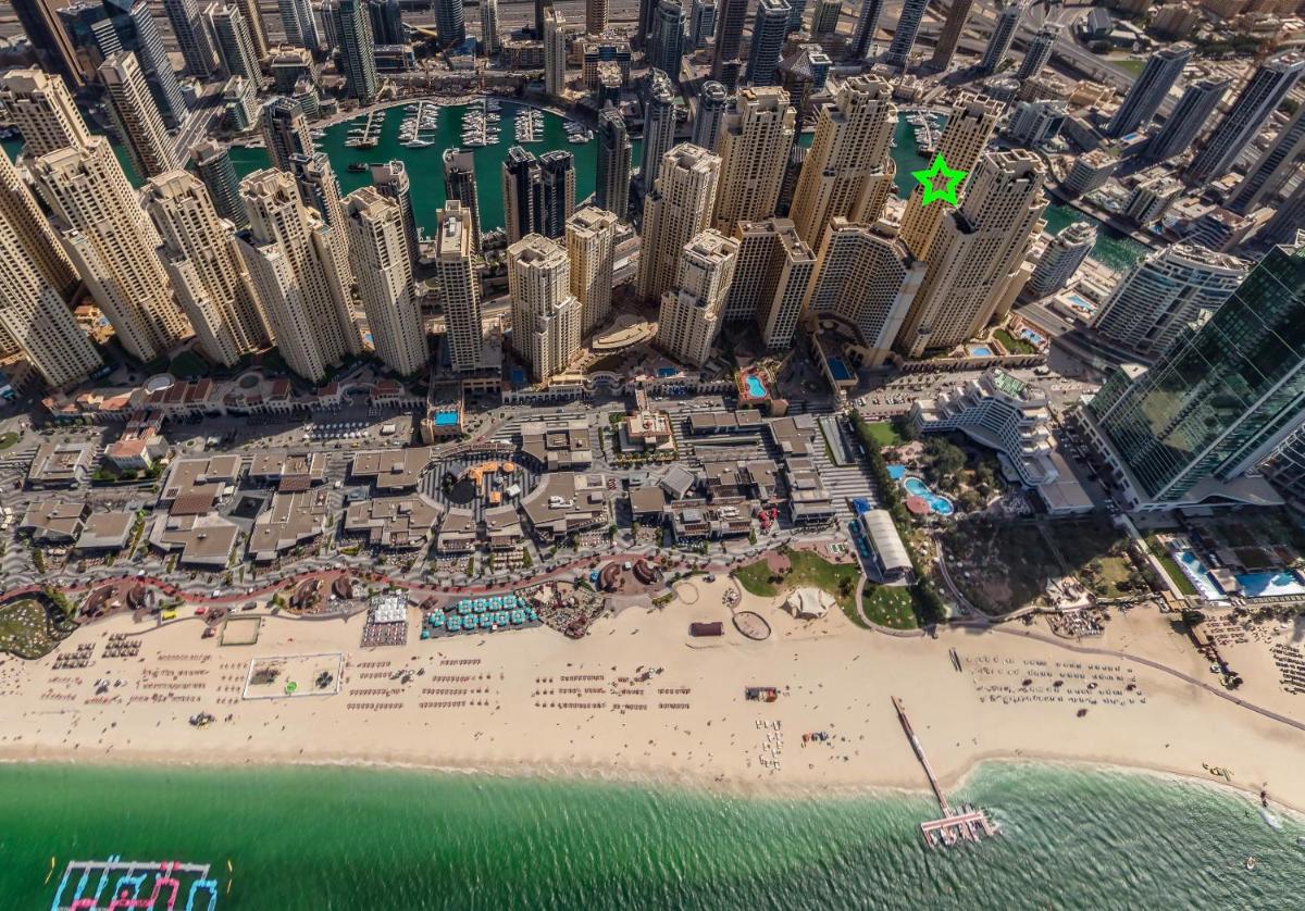 JBR, 2-bedroom, next to beach, full marina view