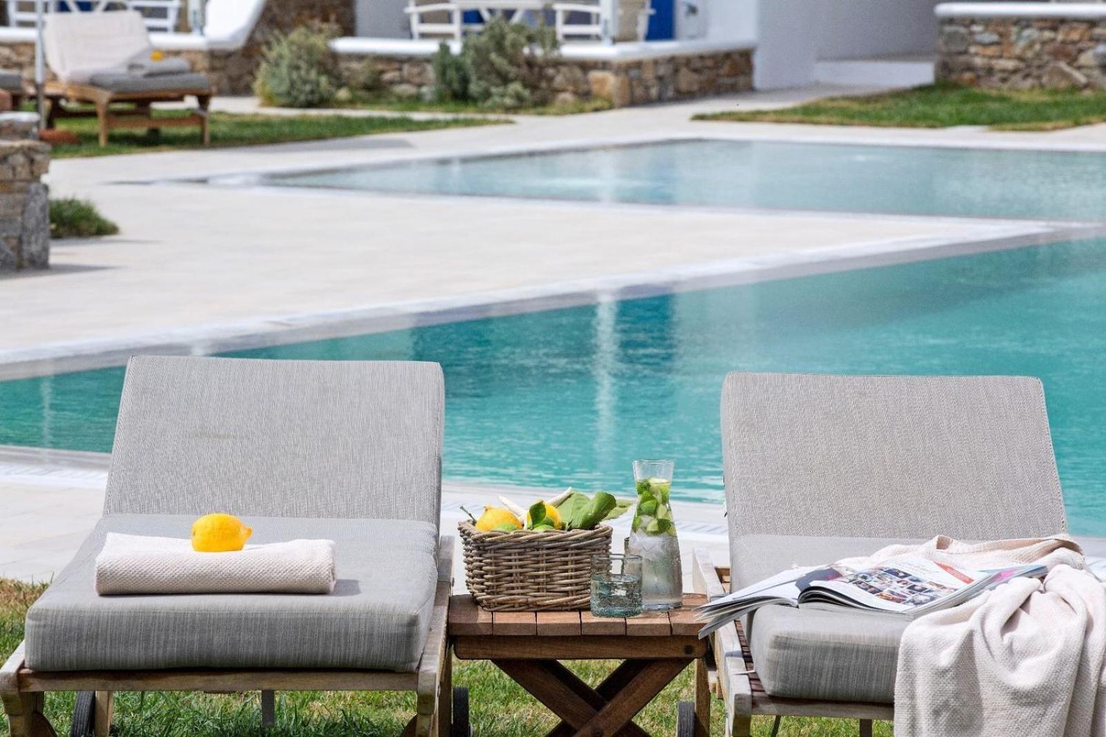 Deluxe Mykonos Villa Villa Del Sol Junior Suite Outdoor Pool Ornos view 5