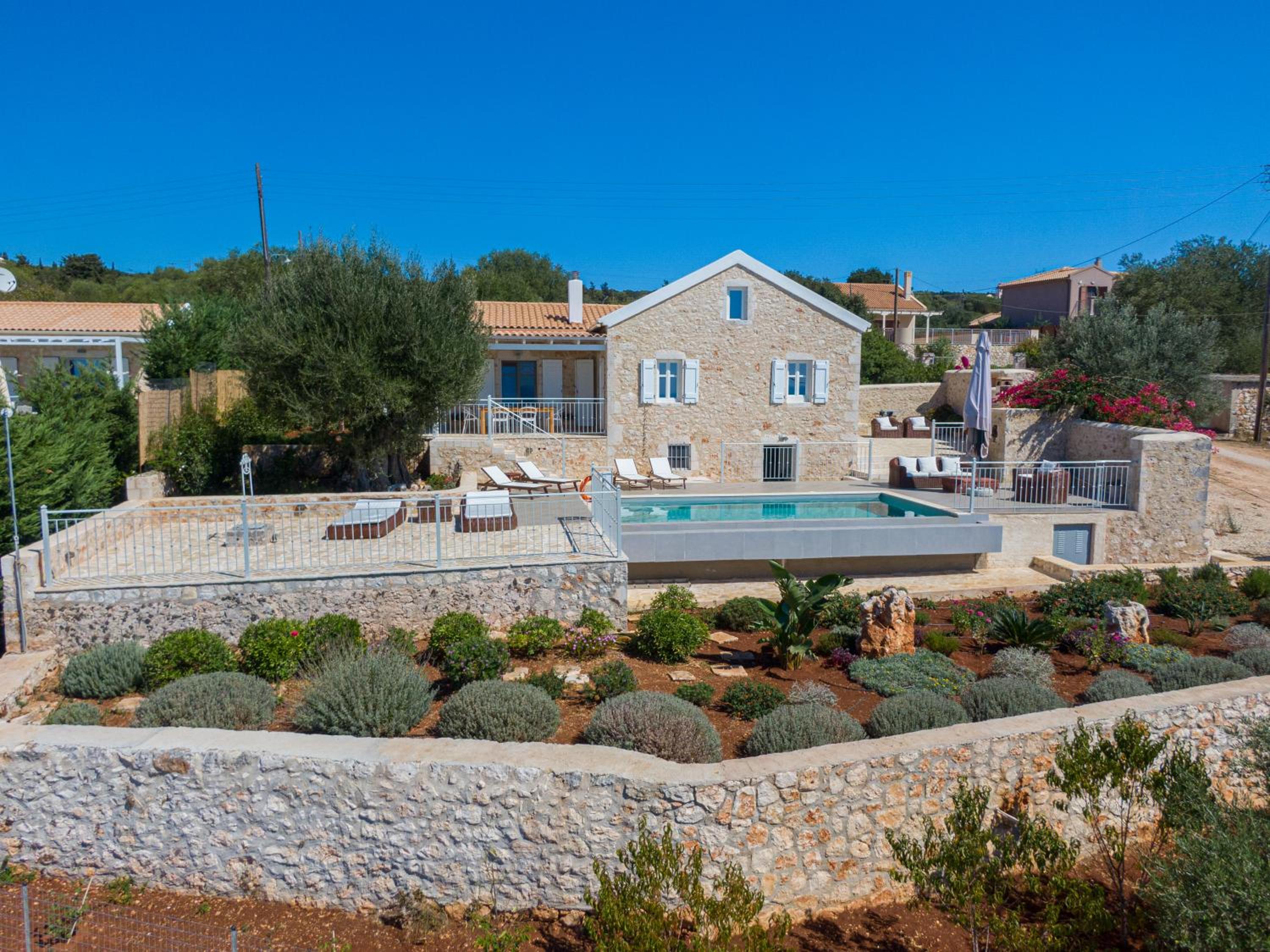 Fiscardo Luxury Stone Villa Alex ,with sunset view!