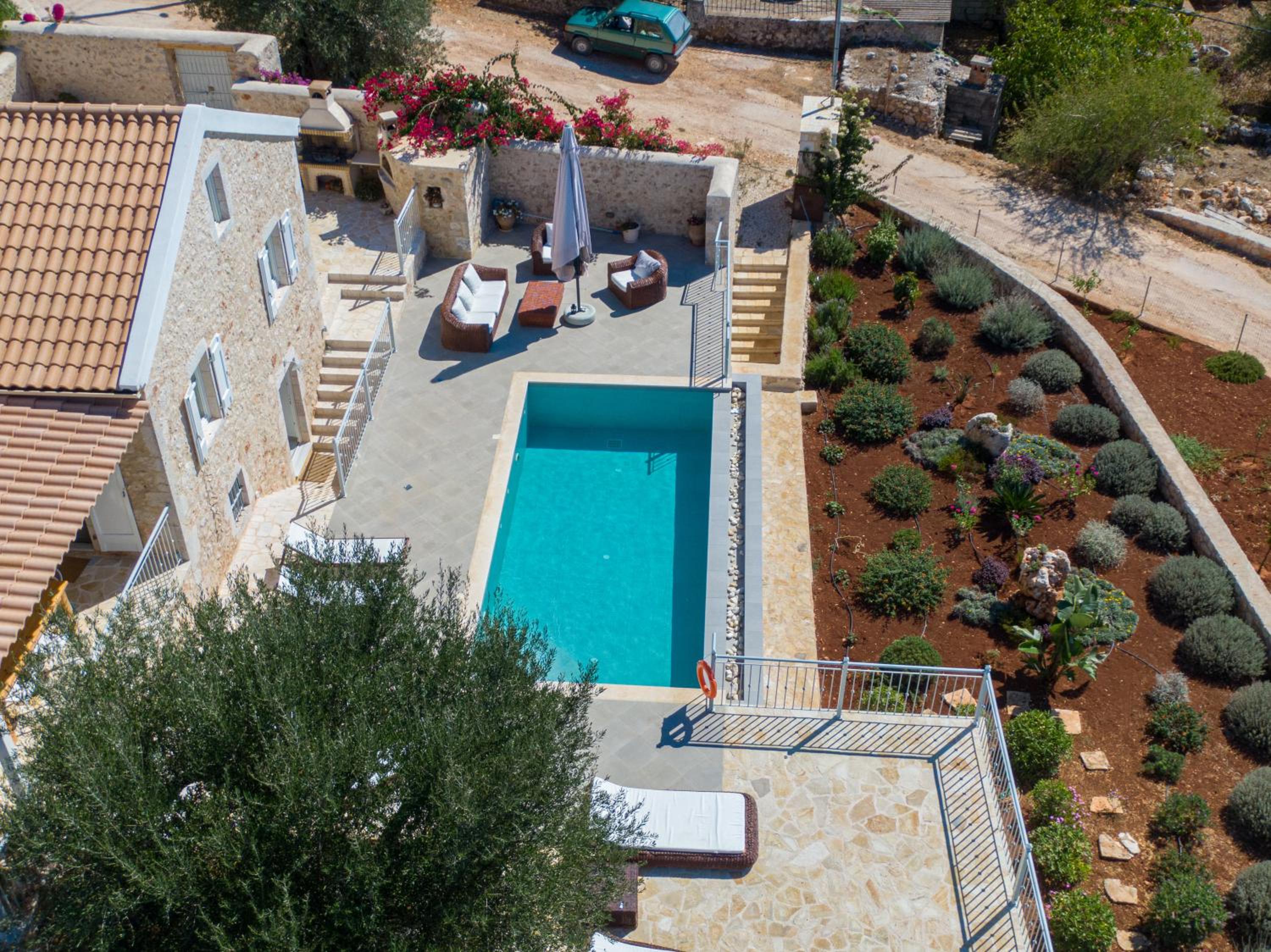 Fiscardo Luxury Stone Villa Alex ,with sunset view!
