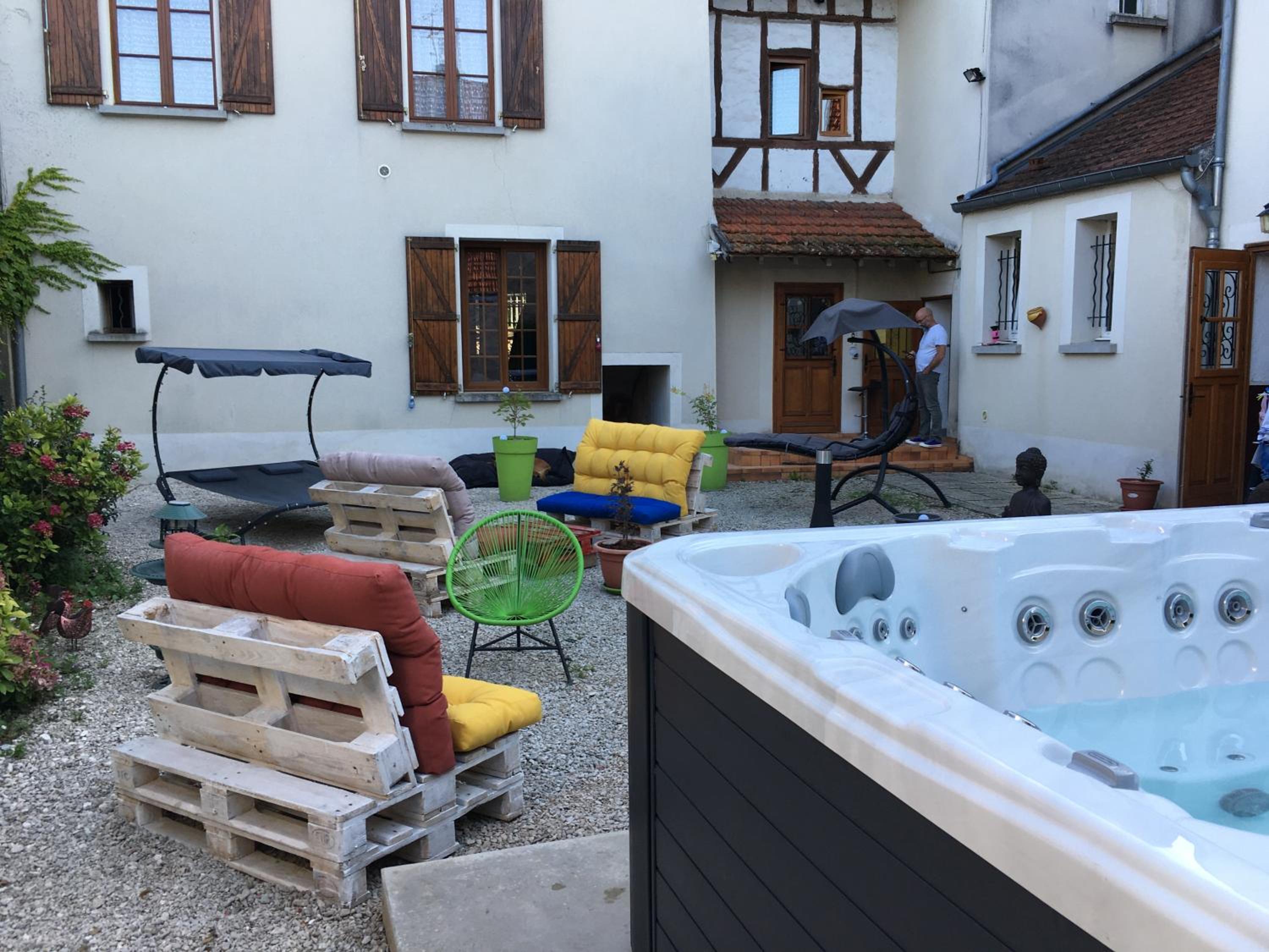 outdoor BBQ area
