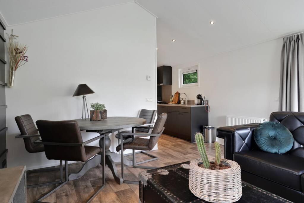 Luxe chalet in Oosterwolde in FRIESLAND, op rustig park met uitzicht op meer en strandje view 4